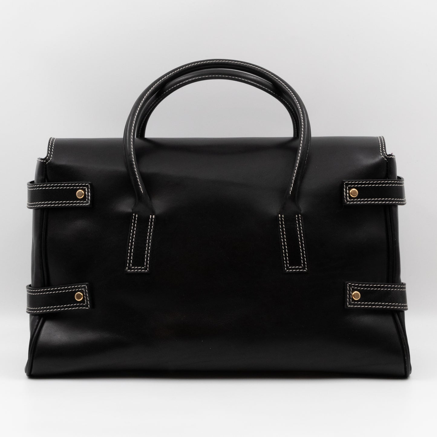 Luella Giselle Satchel Bag Black Leather