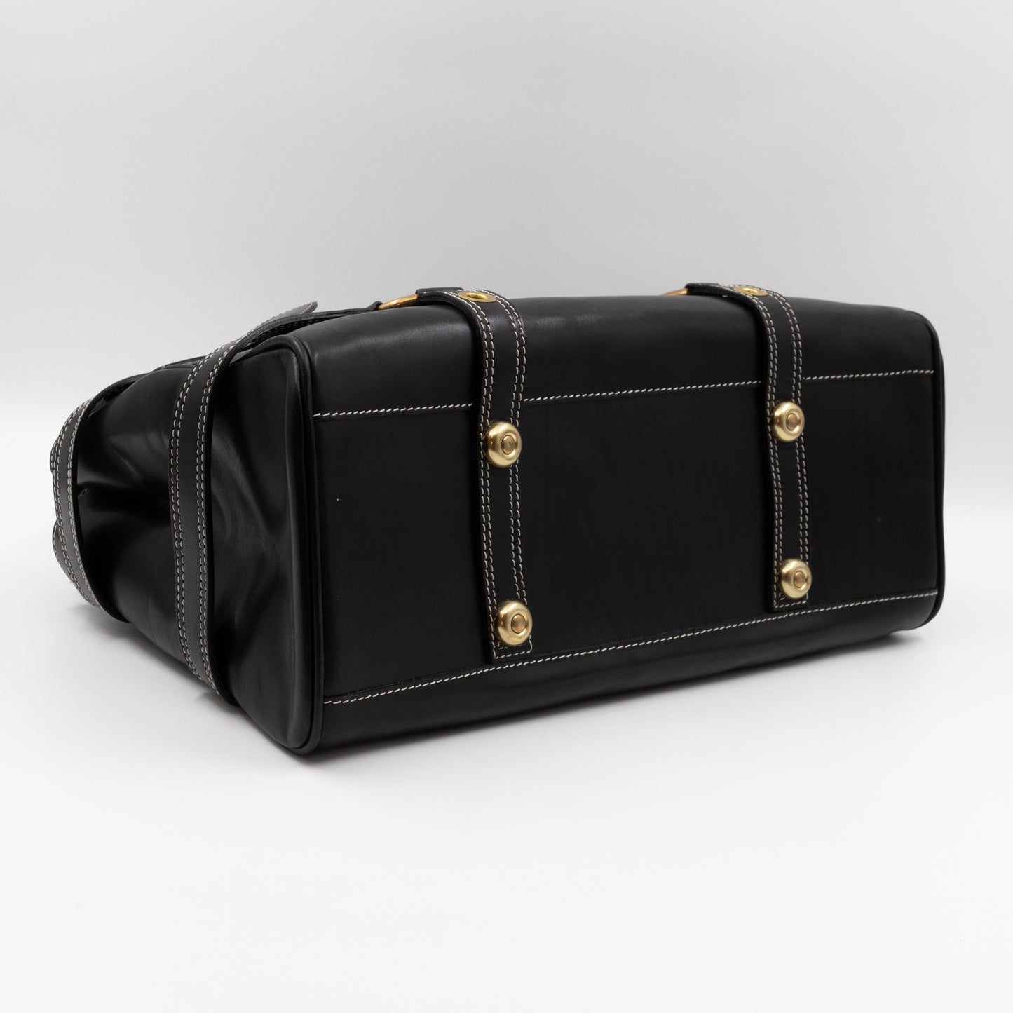 Luella Giselle Satchel Bag Black Leather