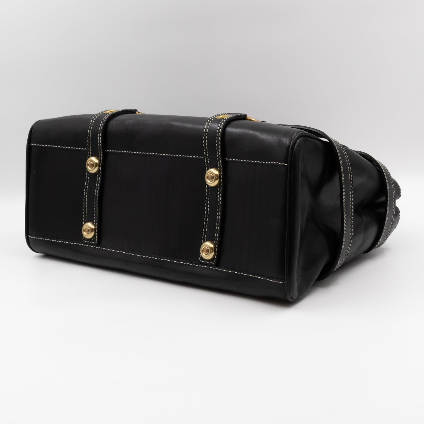 Luella Giselle Satchel Bag Black Leather