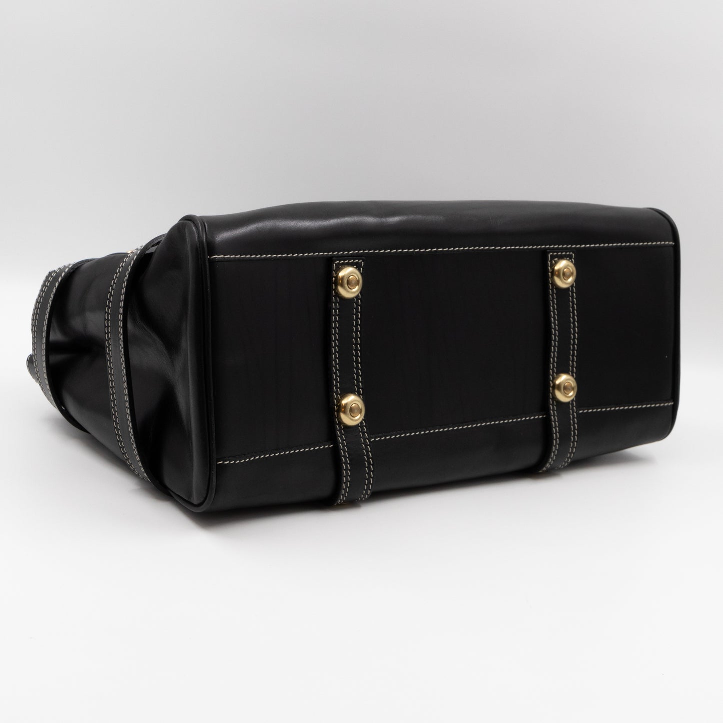 Luella Giselle Satchel Bag Black Leather