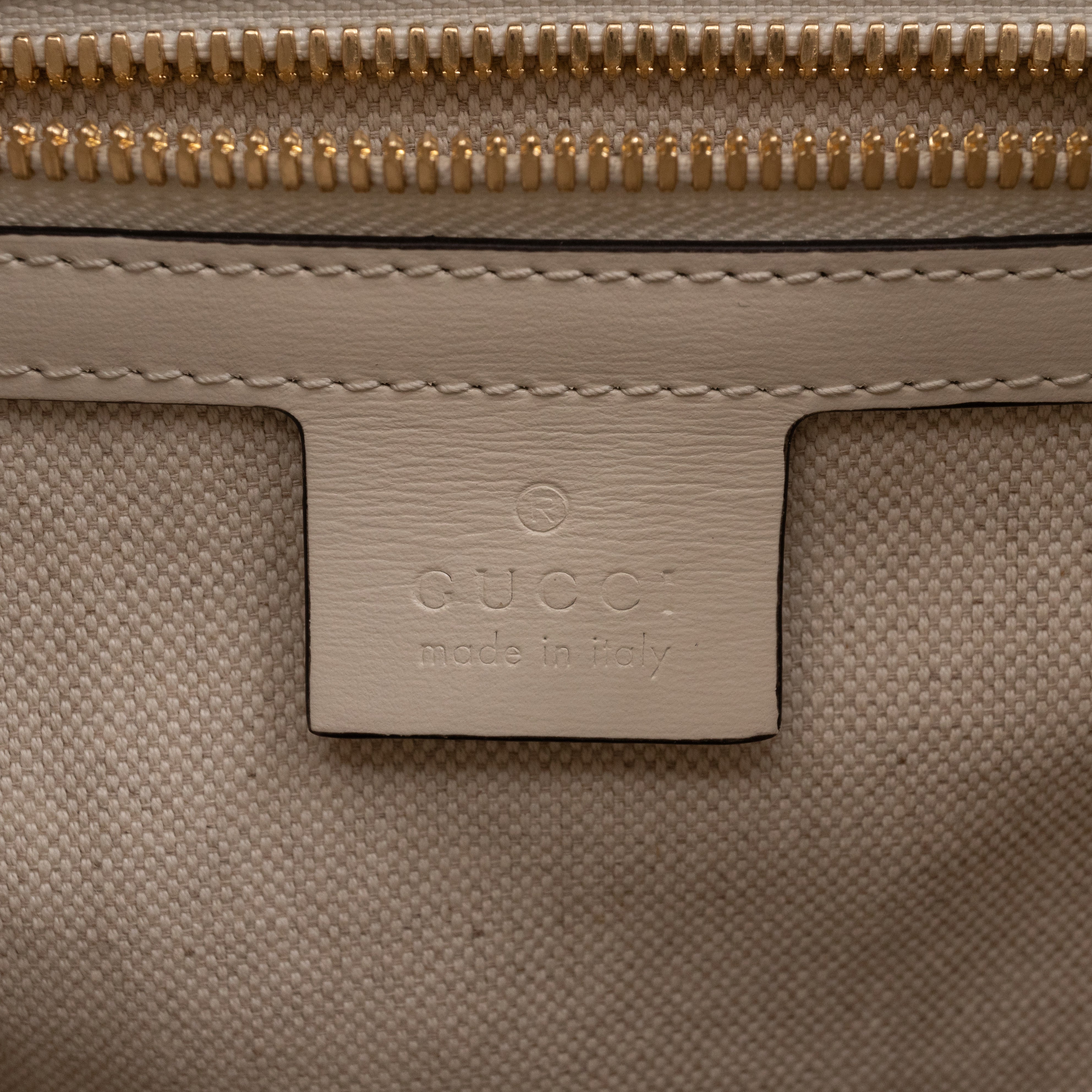 1955 Horsebit Backpack Cream Leather