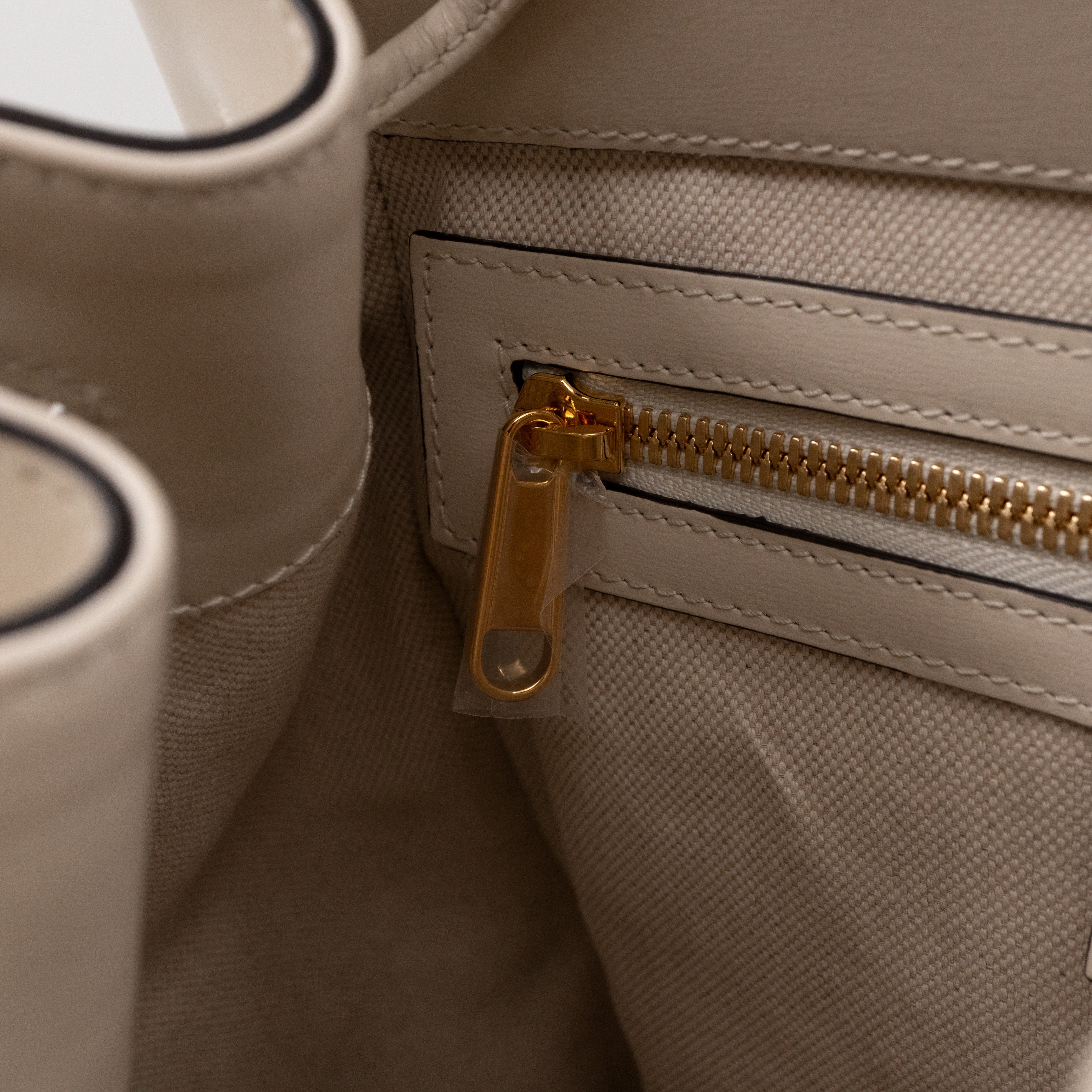 1955 Horsebit Backpack Cream Leather