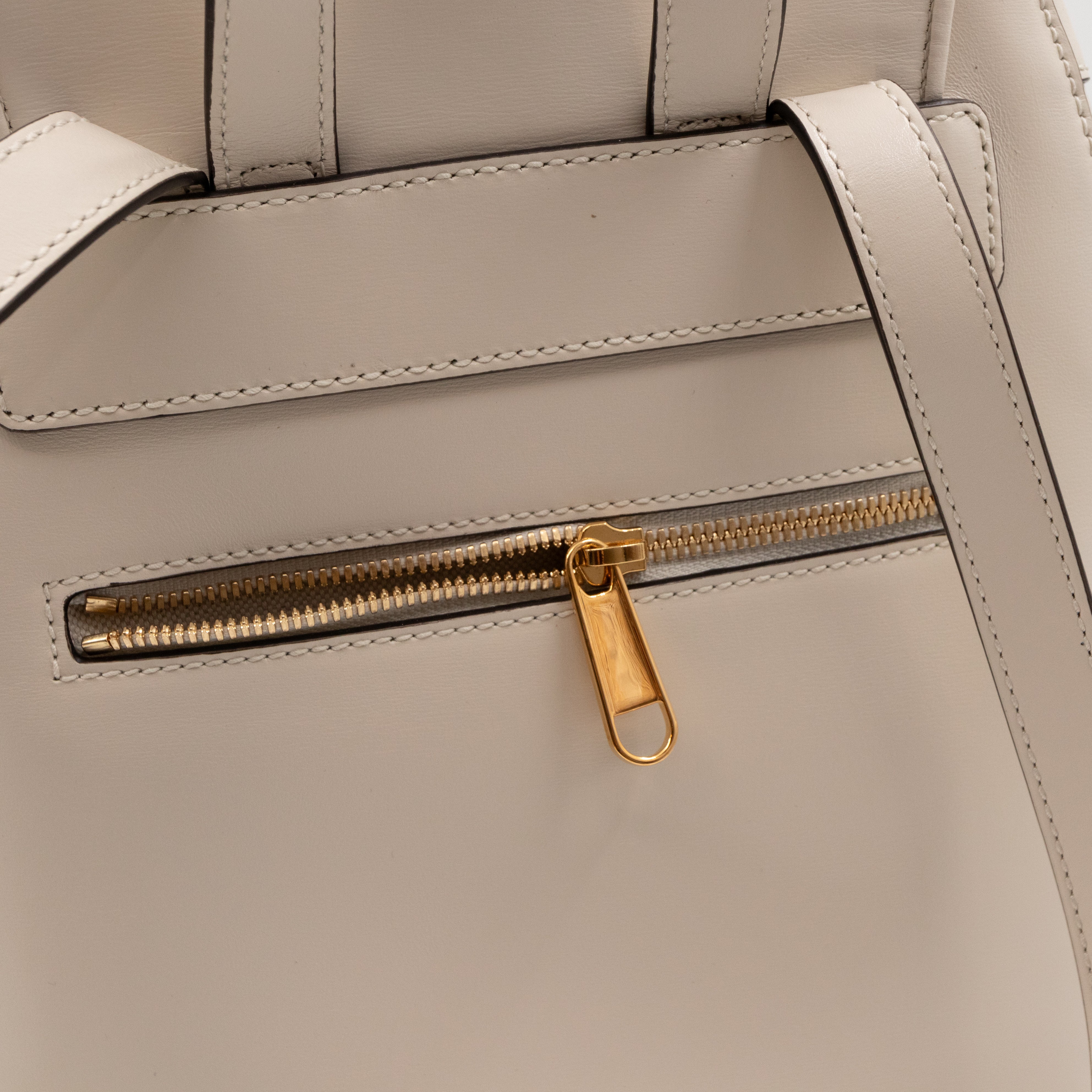 1955 Horsebit Backpack Cream Leather