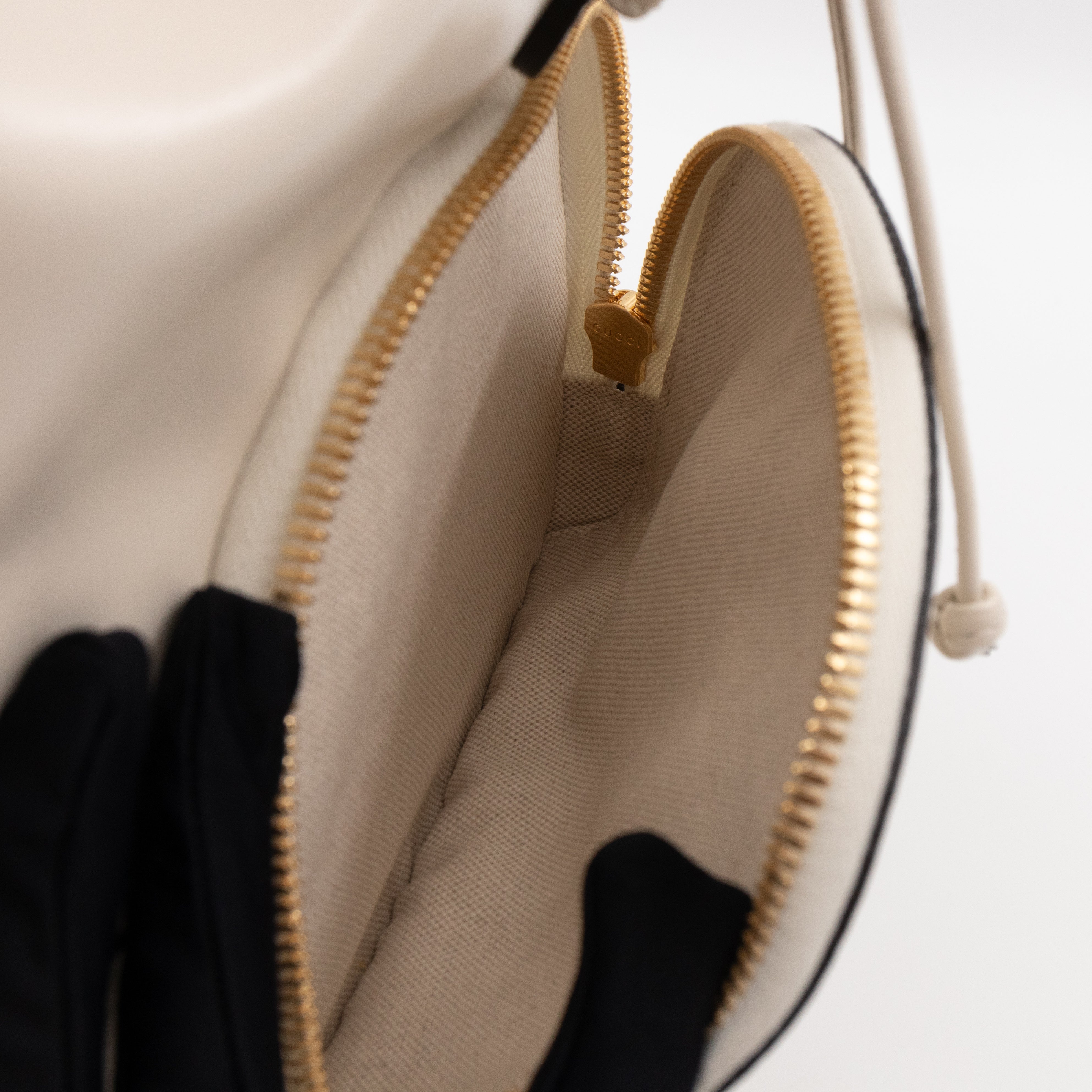 1955 Horsebit Backpack Cream Leather