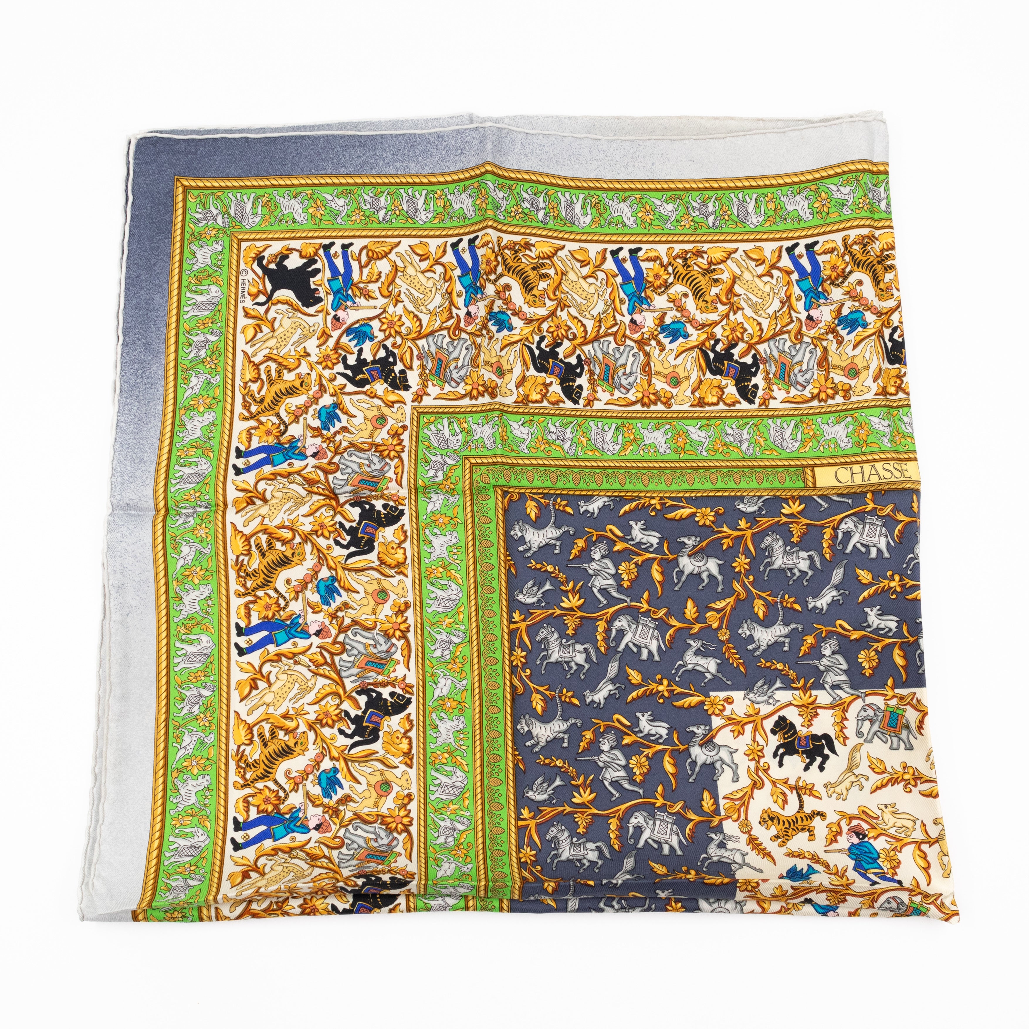 Silk Scarf 90 Chasse en Inde