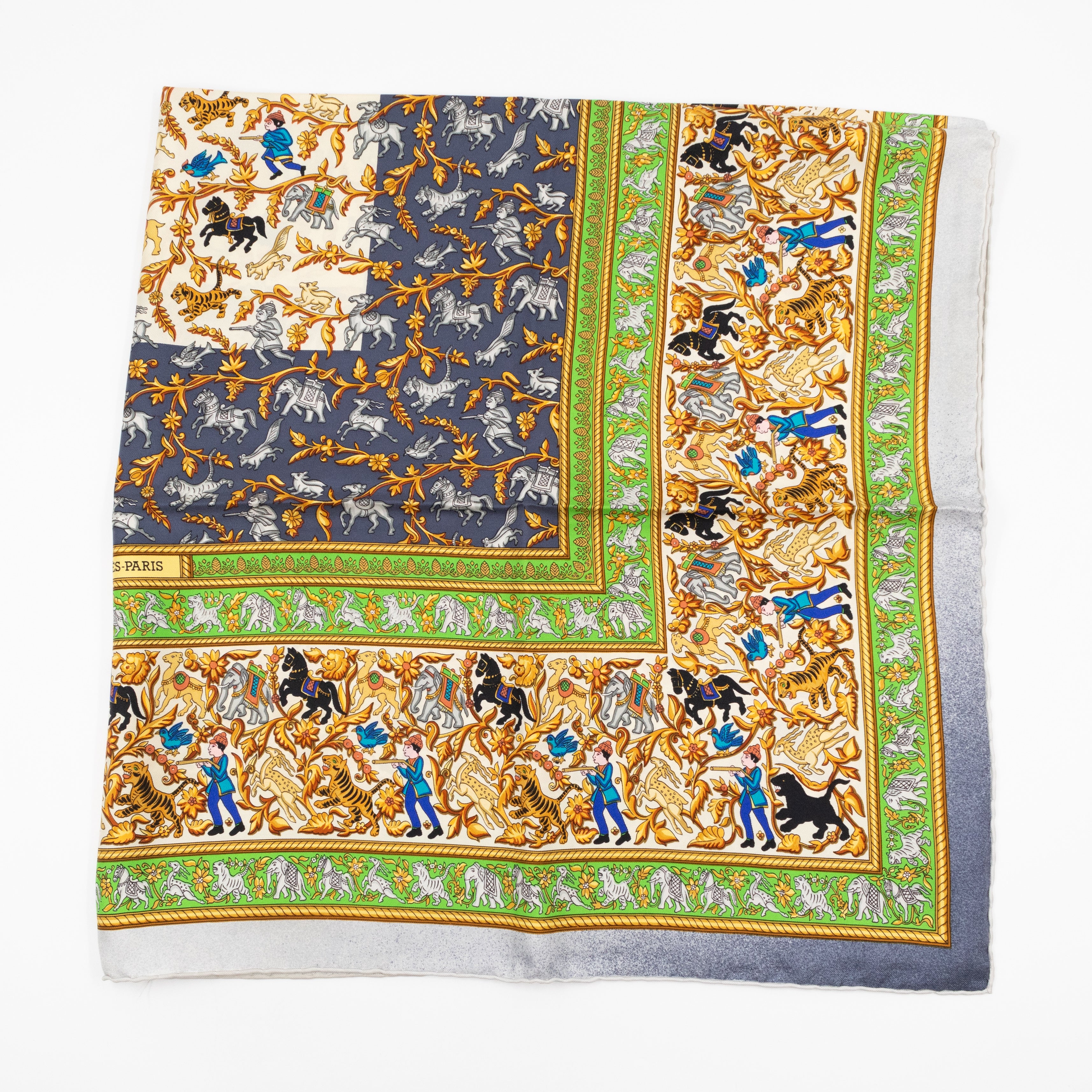 Silk Scarf 90 Chasse en Inde