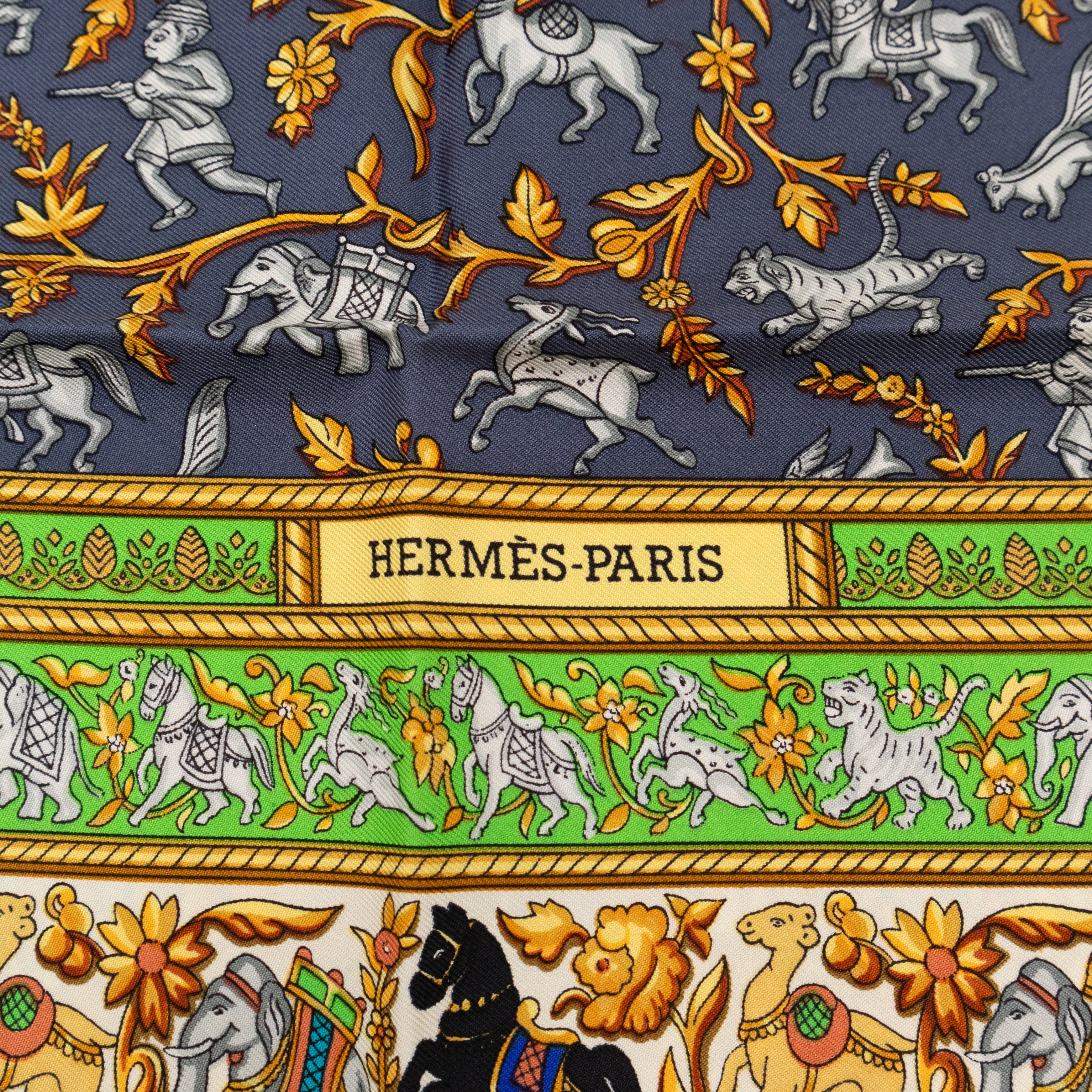 Silk Scarf 90 Chasse en Inde