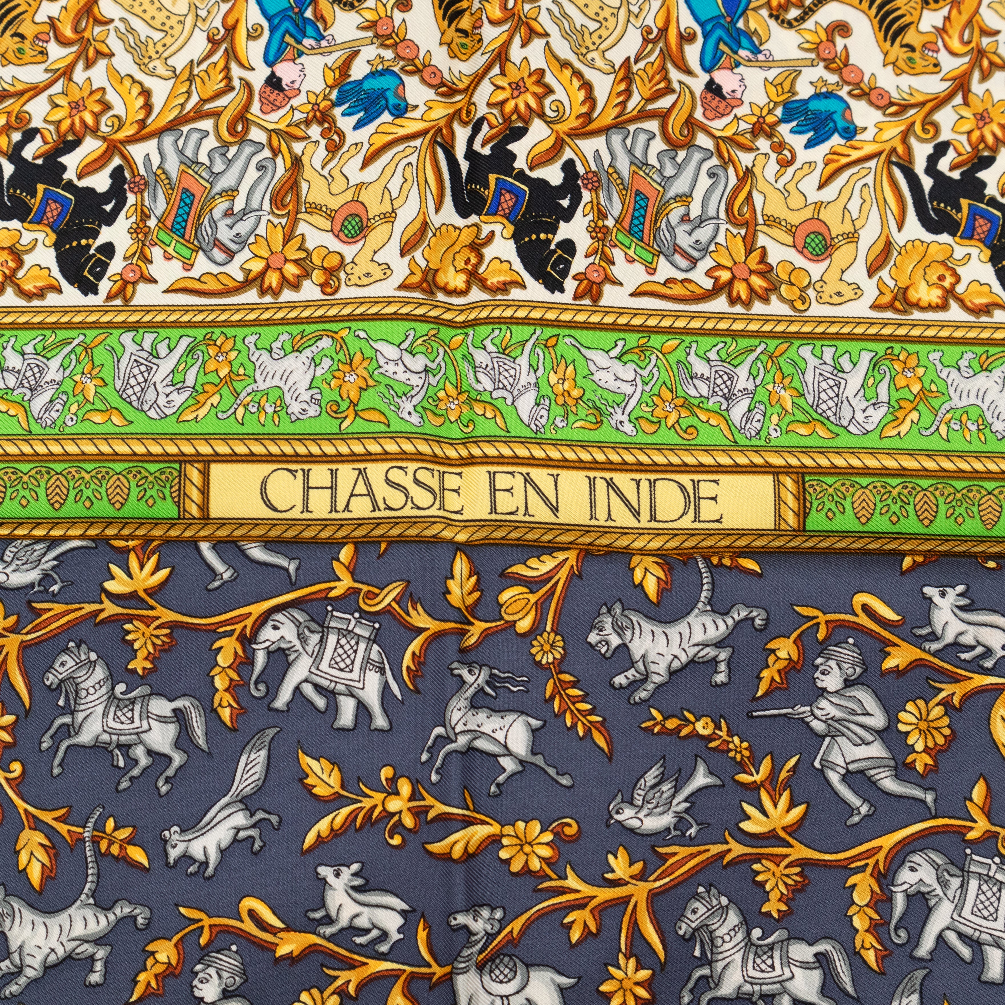 Silk Scarf 90 Chasse en Inde