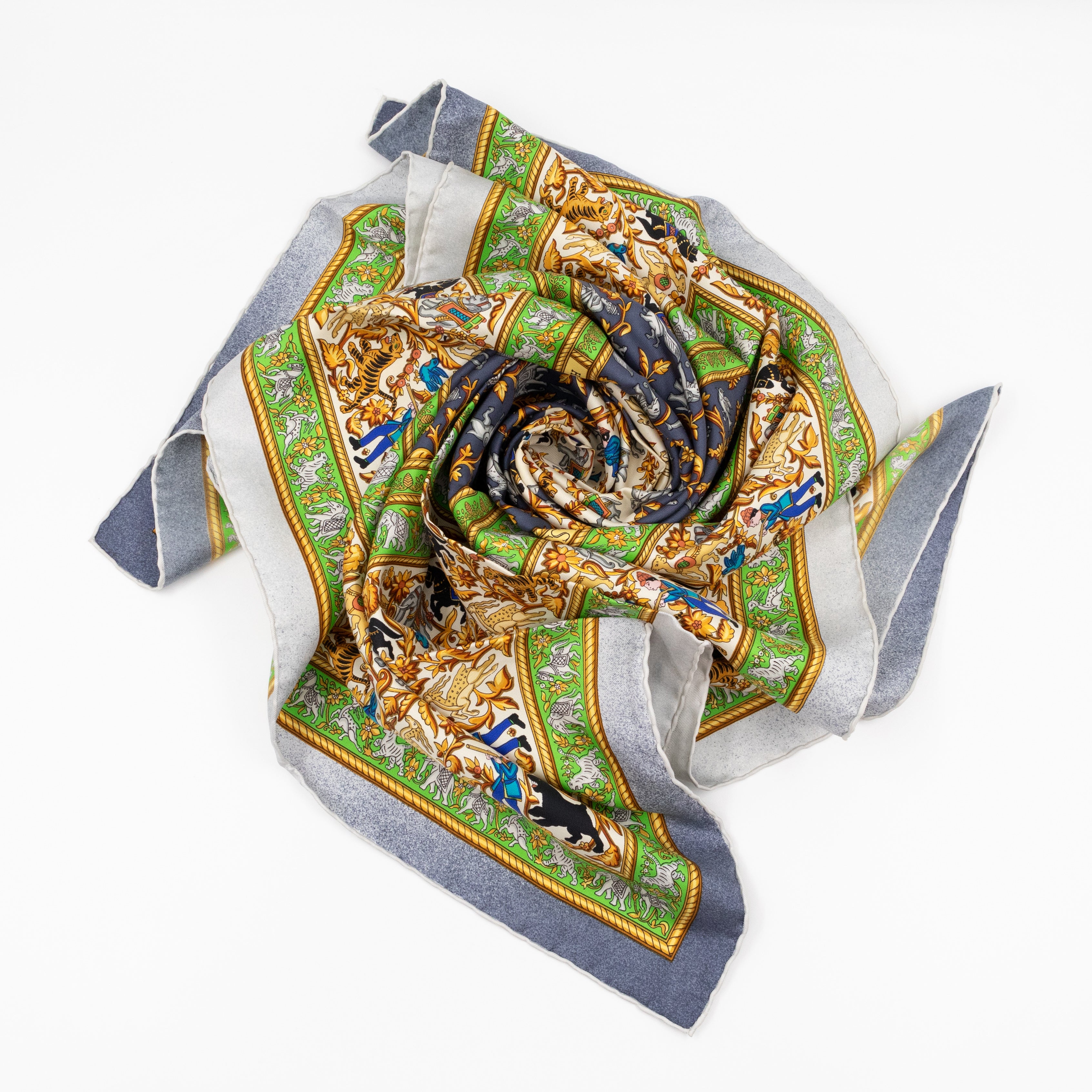 Silk Scarf 90 Chasse en Inde