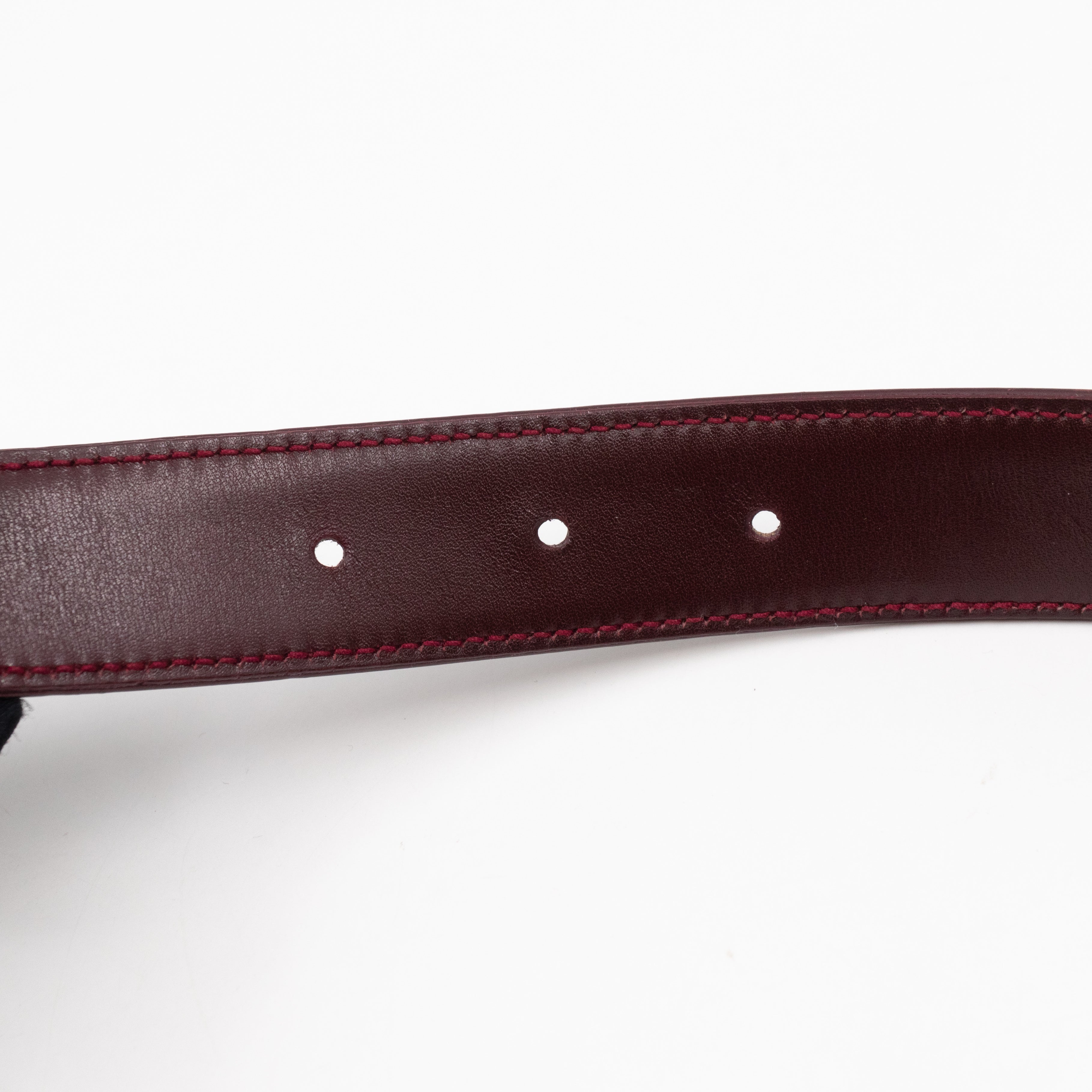 Vintage Crest Belt Burgundy Leather 70/28