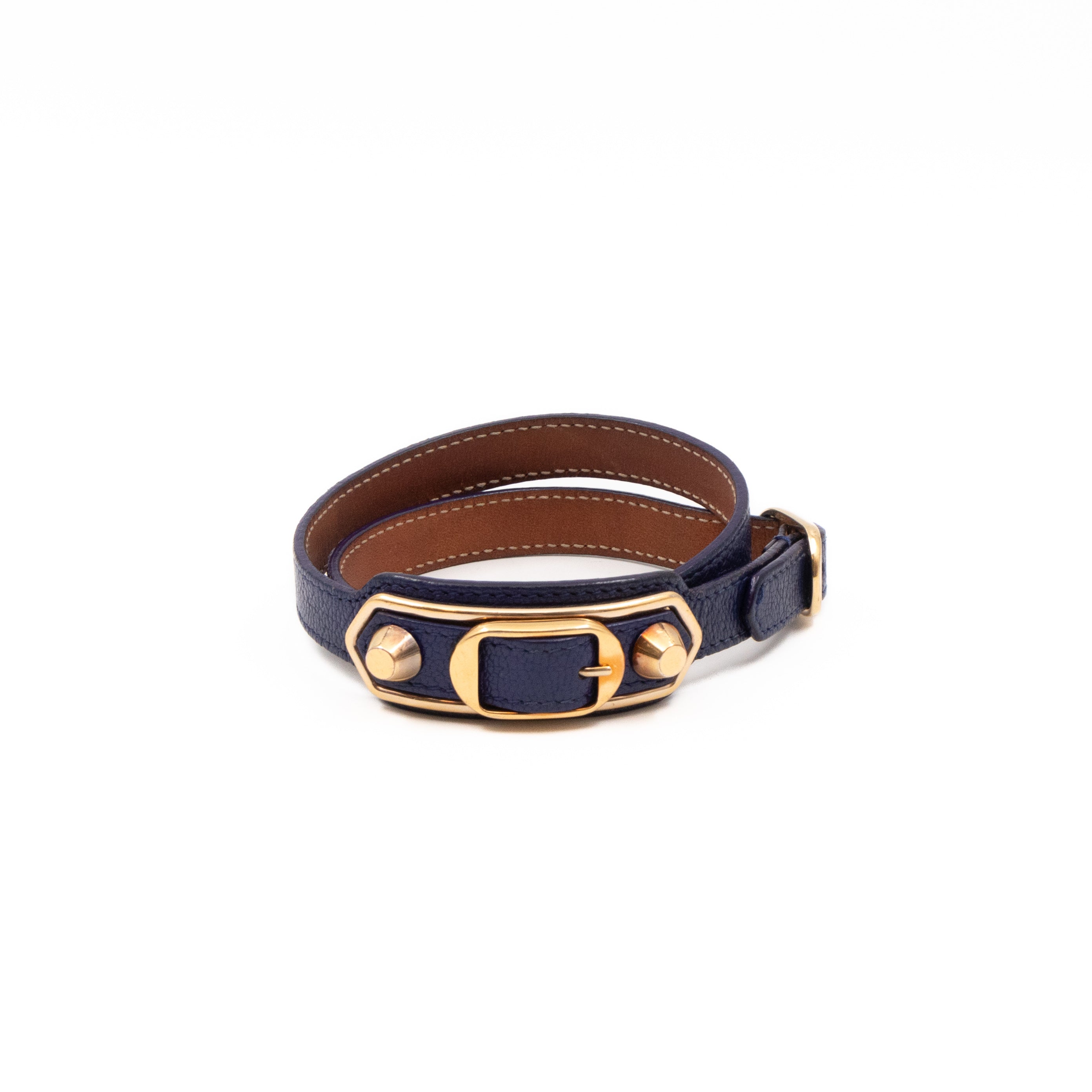 Triple Tour Wrap Bracelet Arena Blue Leather