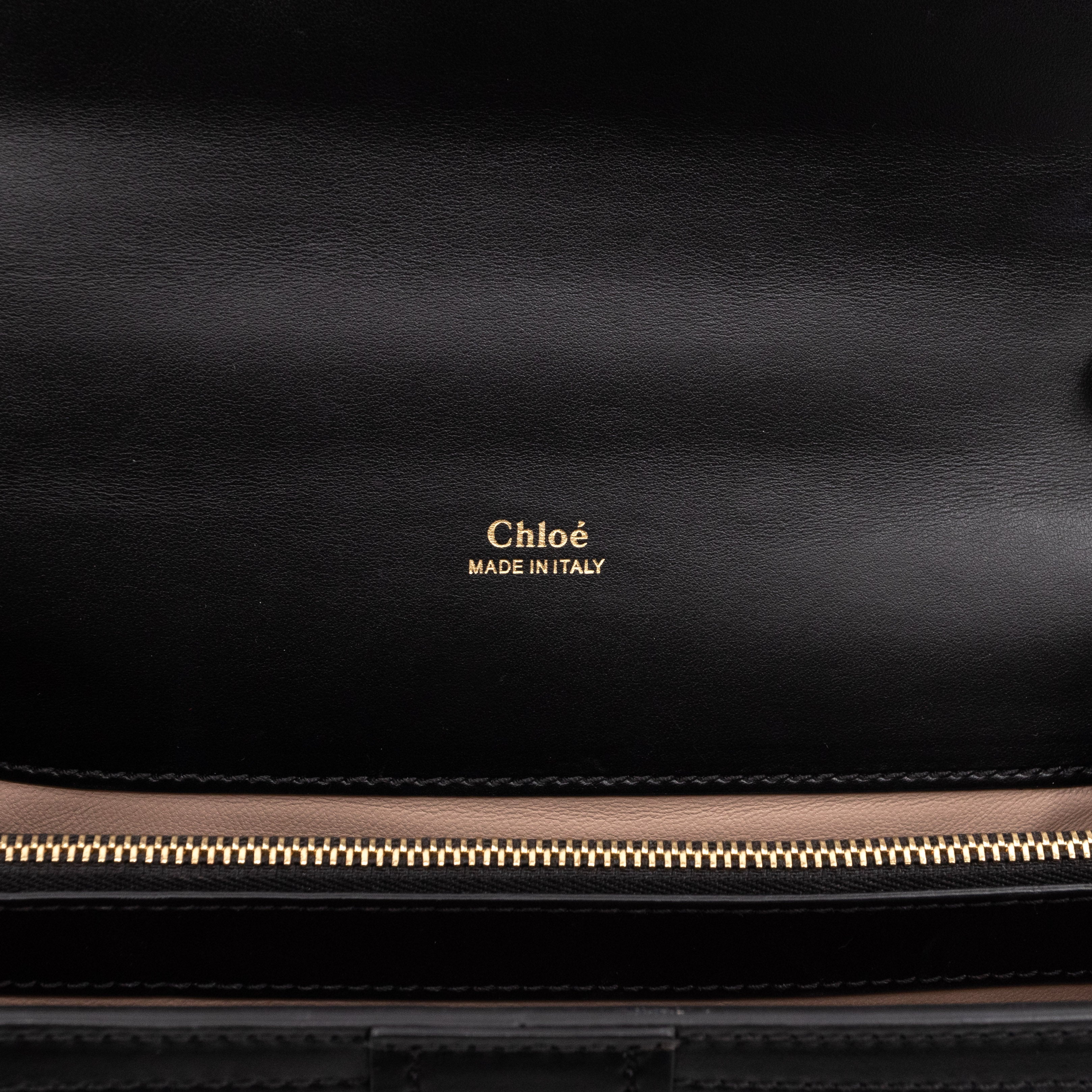 Aby Chain Shoulder Bag Black Leather