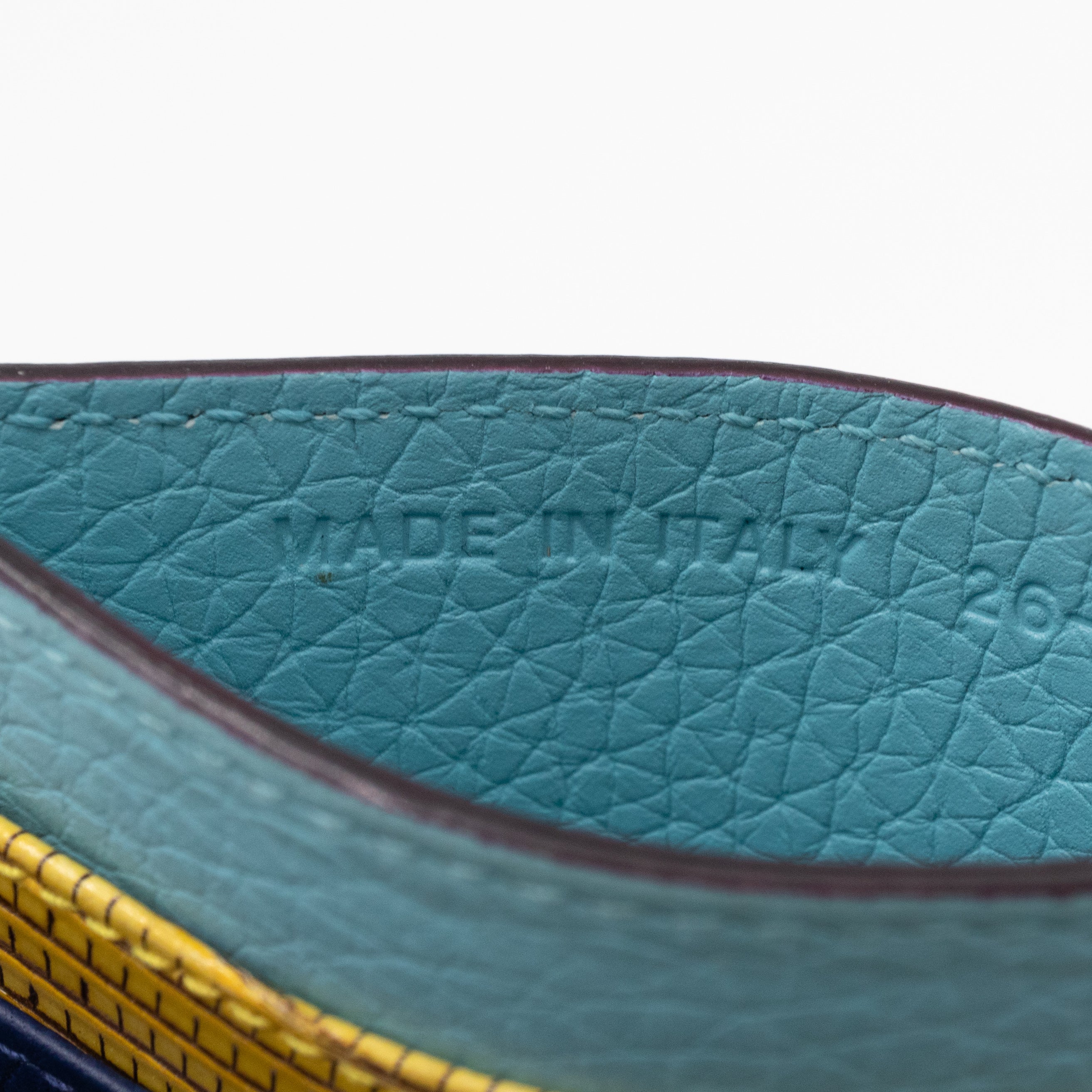 Lady Dior Card Holder Multicolor Embossed Leather