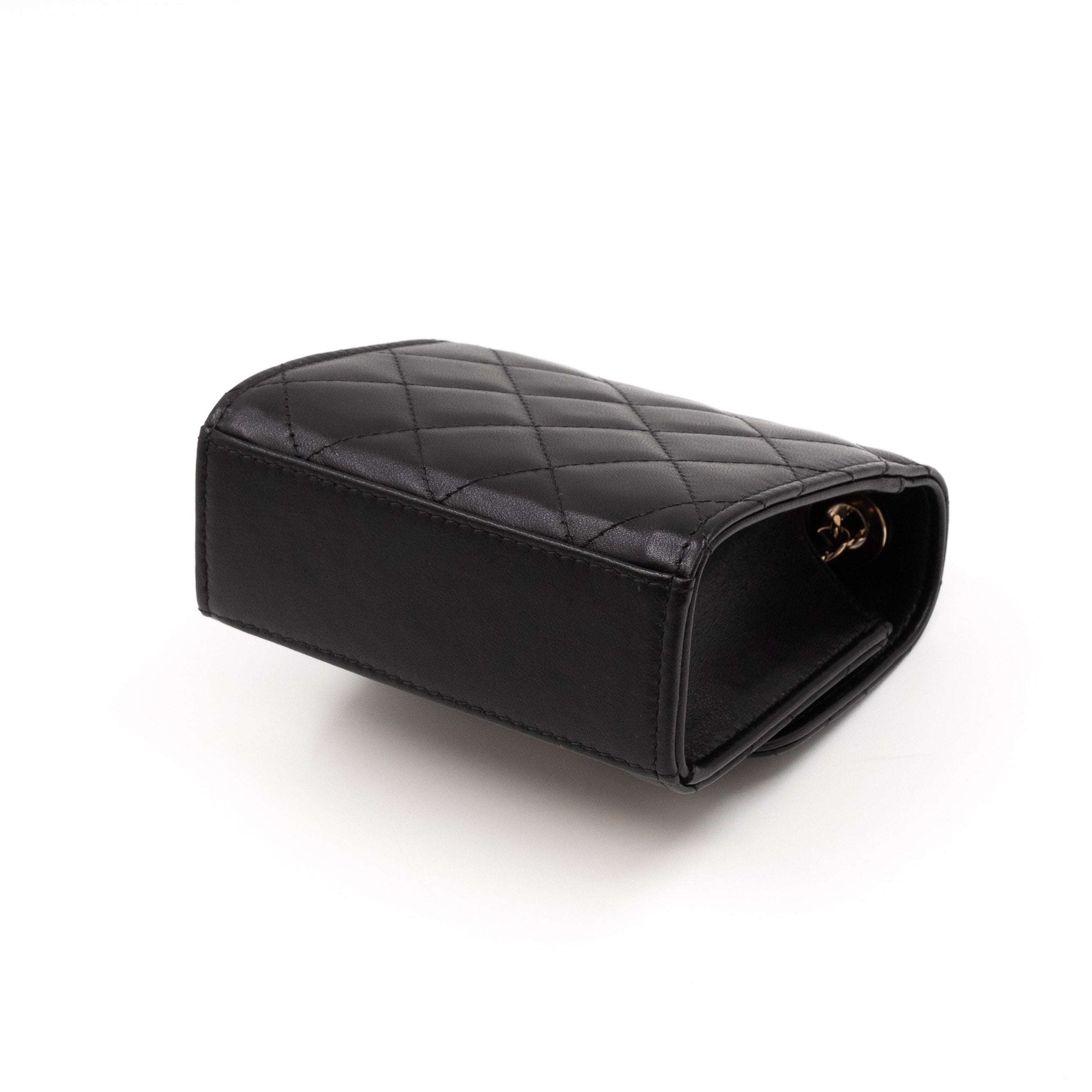Trendy CC Clutch With Chain Black Leather