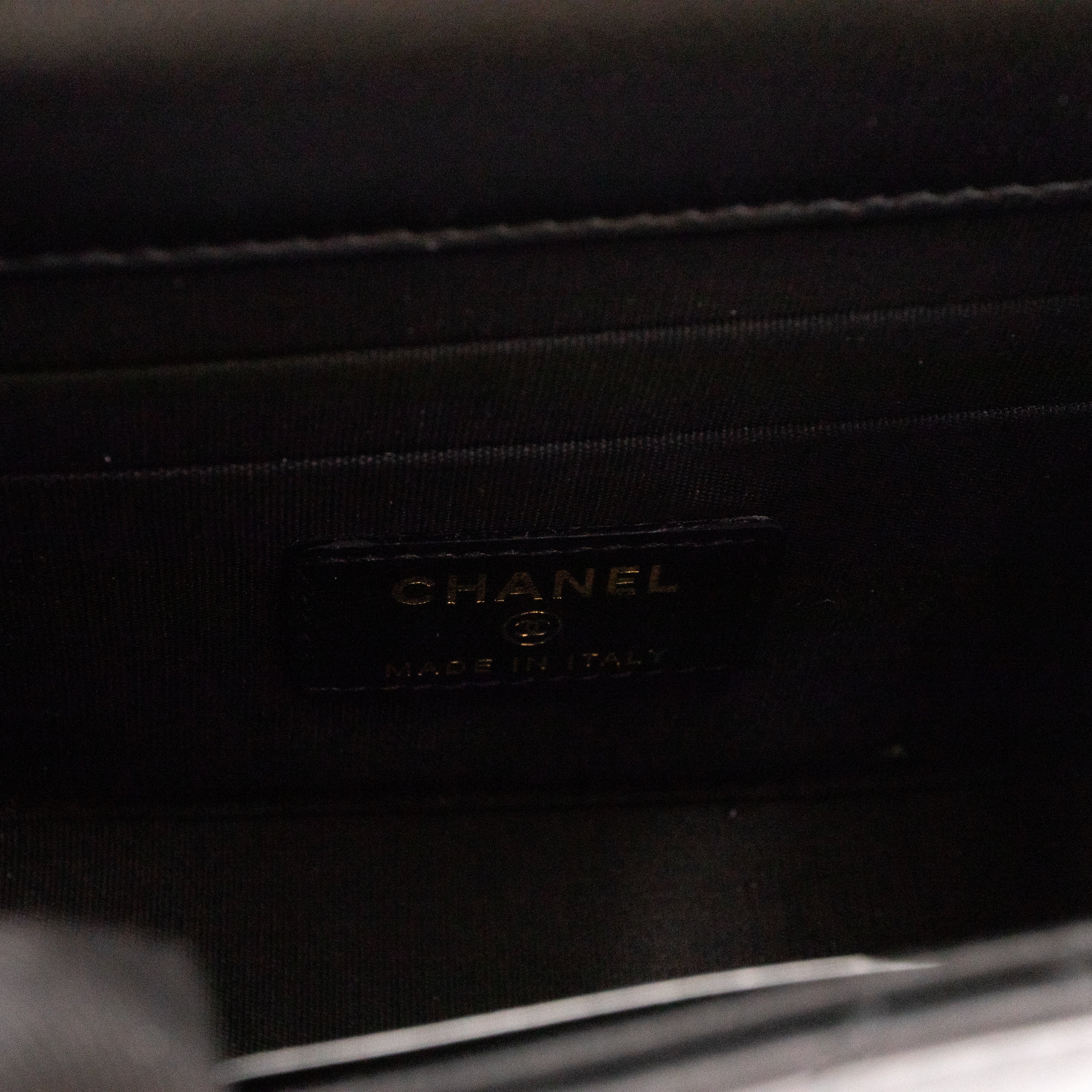 Trendy CC Clutch With Chain Black Leather