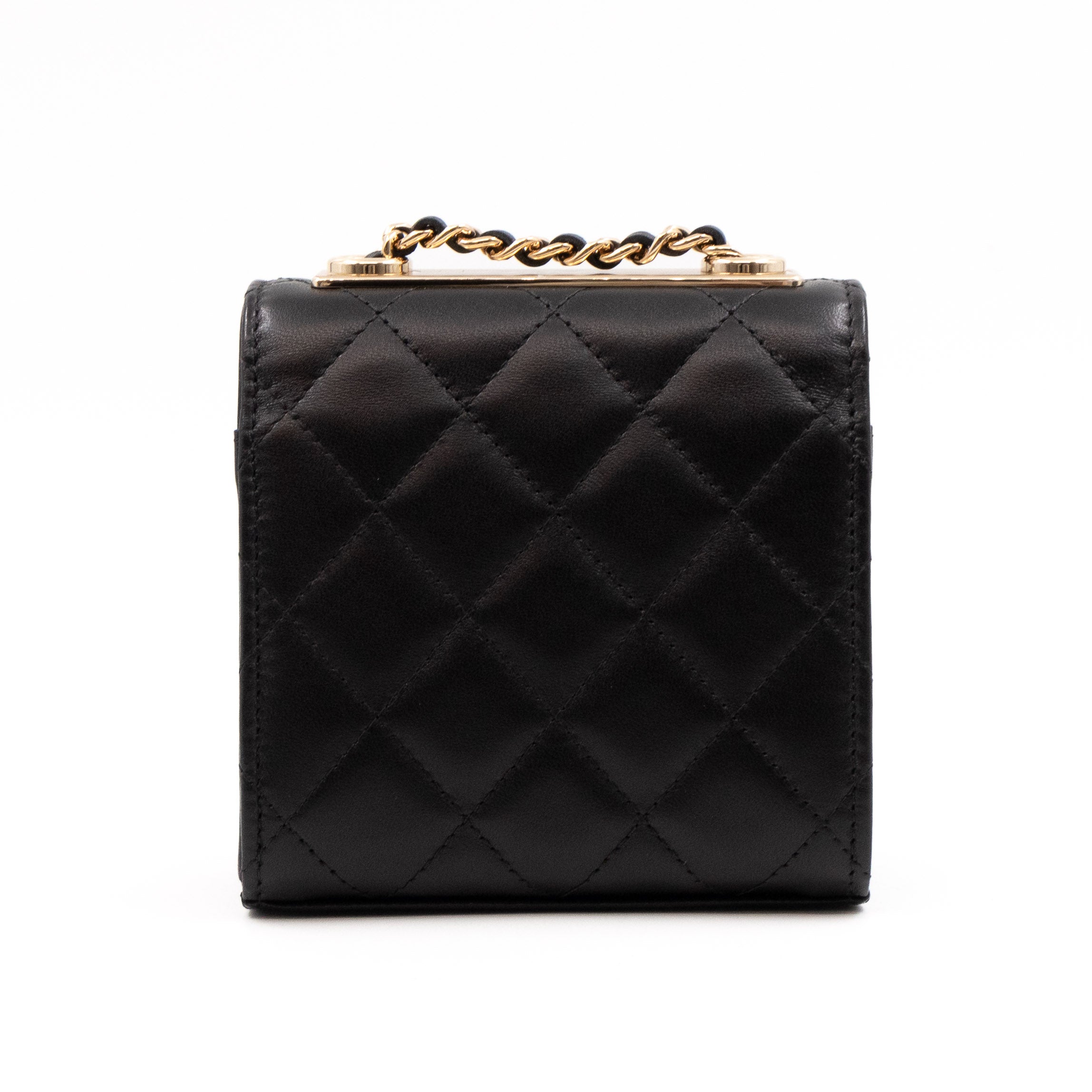 Trendy CC Clutch With Chain Black Leather
