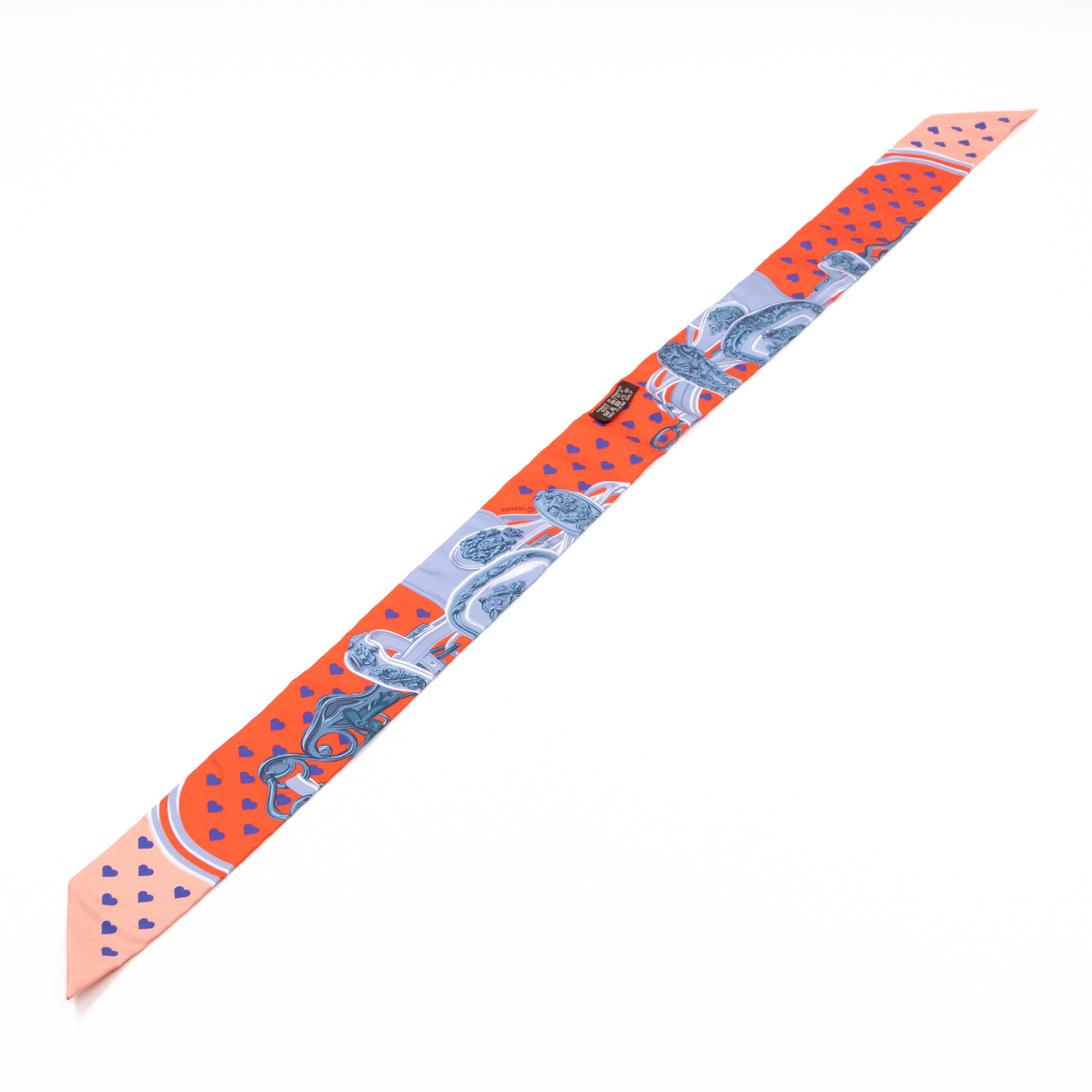 Twilly Scarf Love Heart Brides De Gala Orange