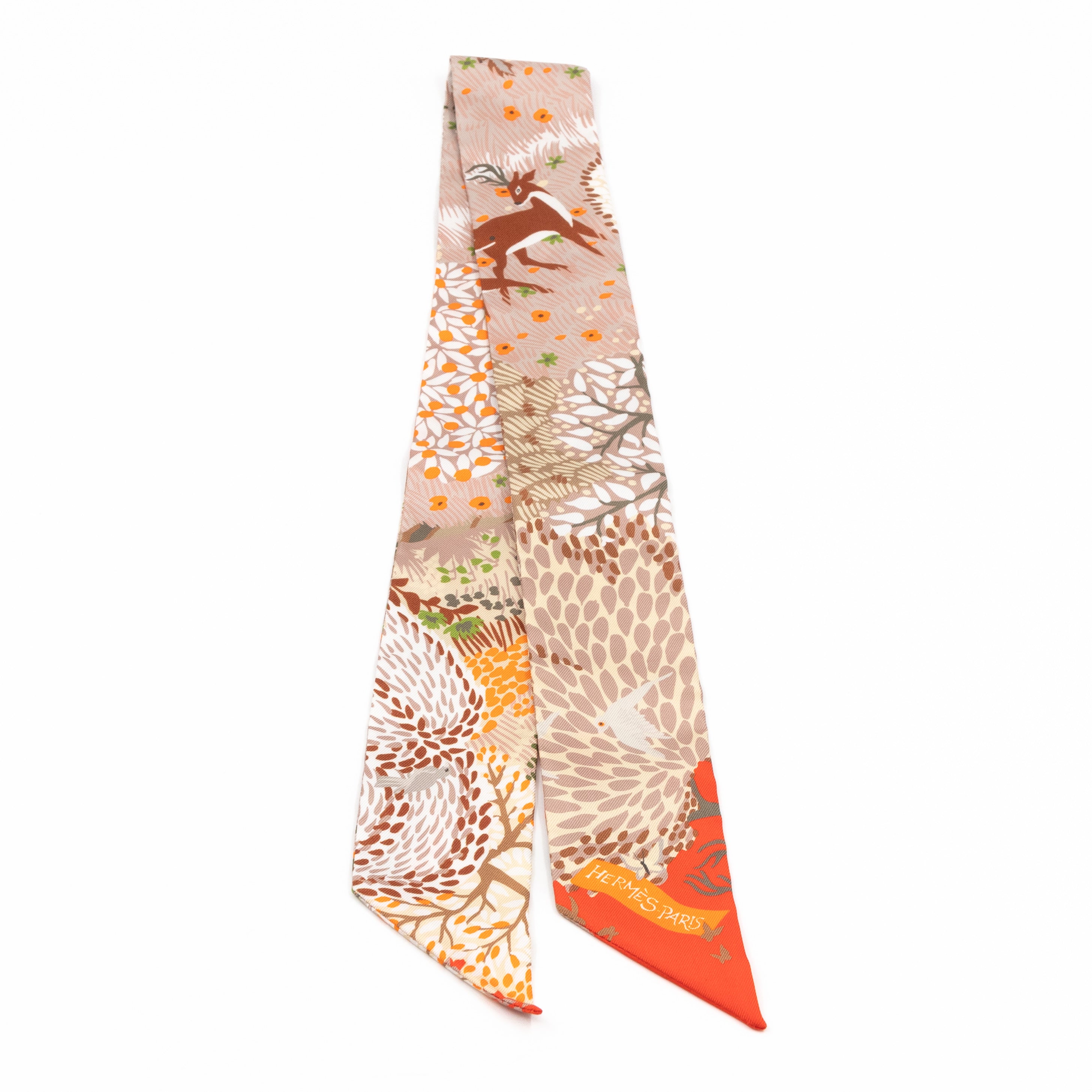 Twilly Scarf Bambi Deer Dans Un Jardin Anglais