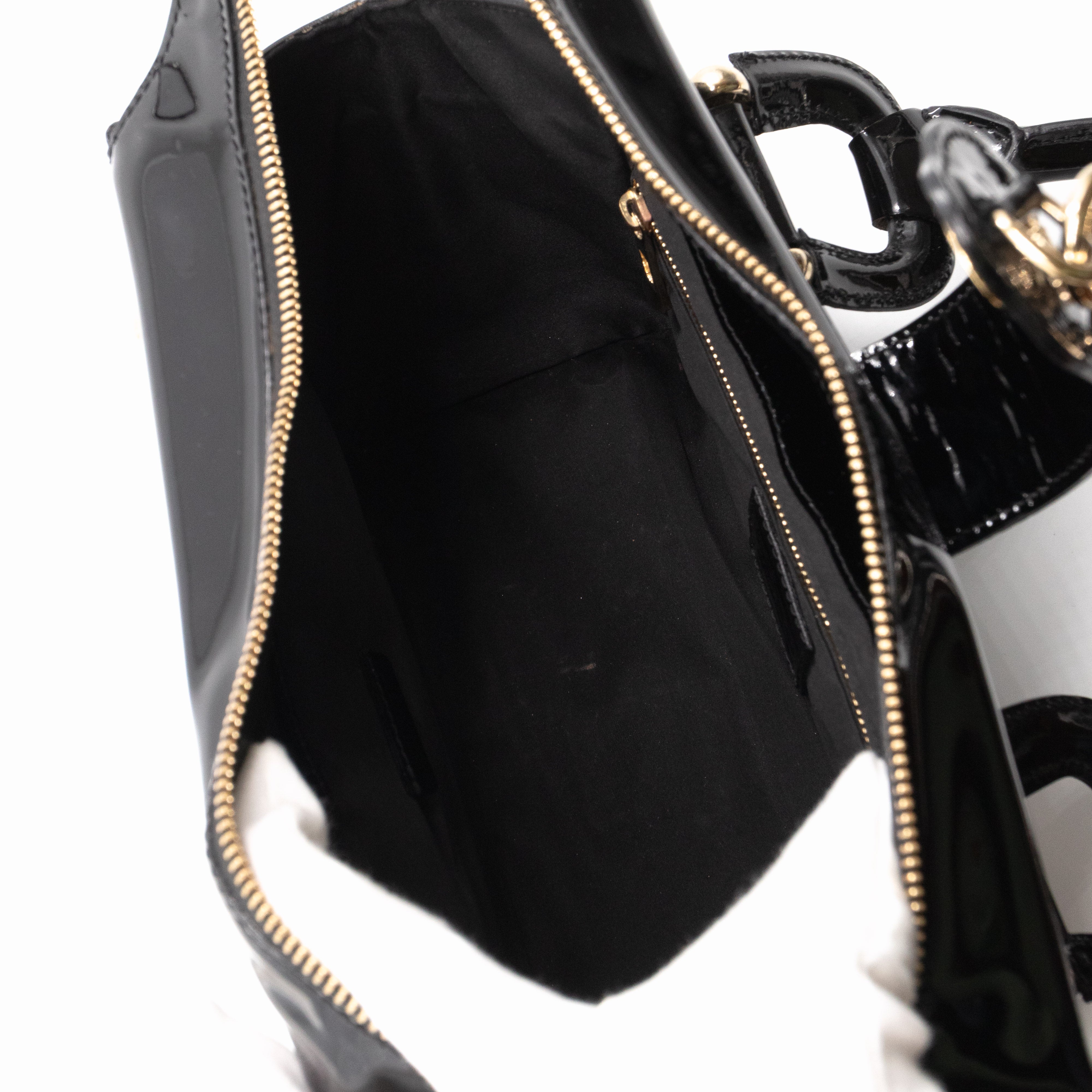 Mini Manor Bag Quilted Patent Leather Black