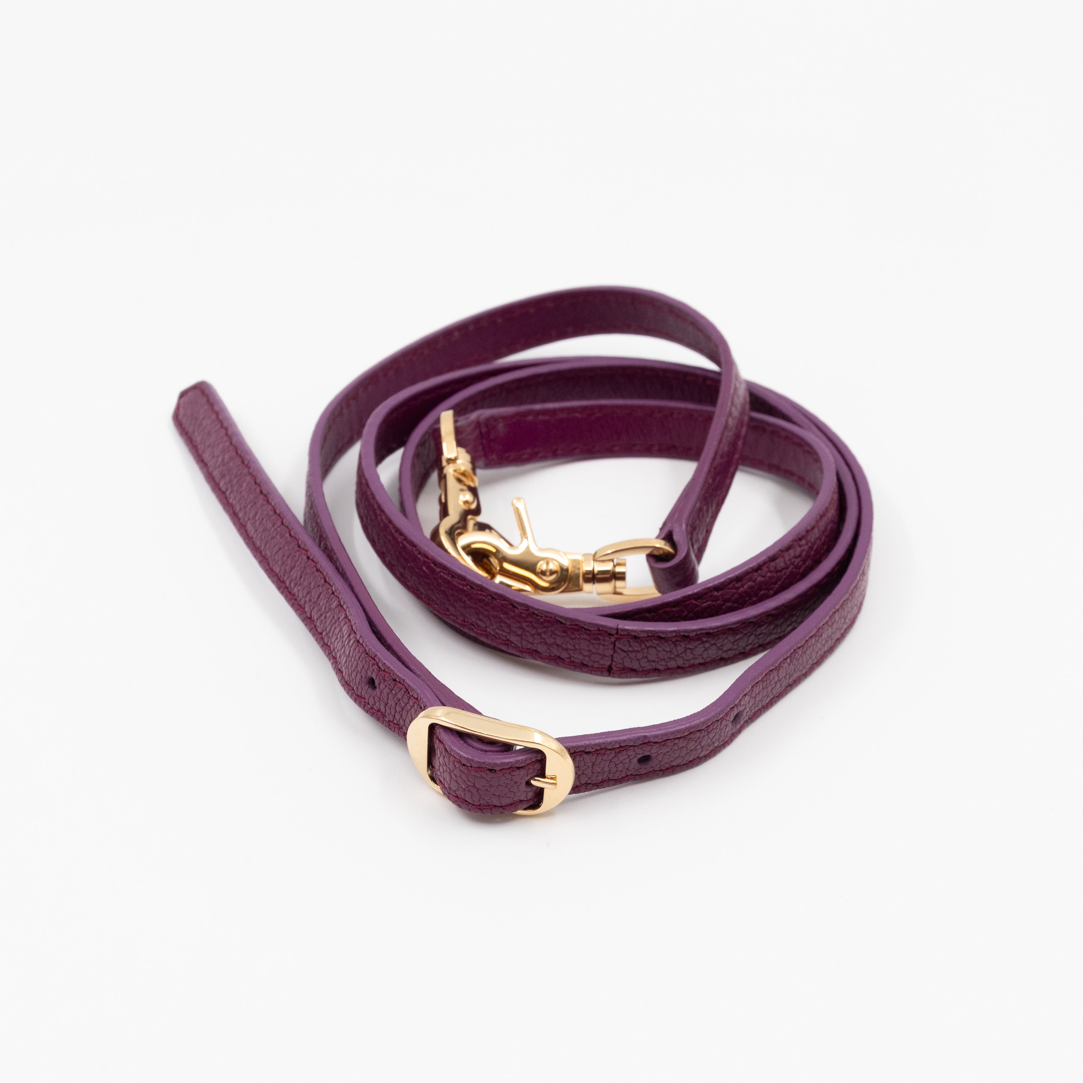 Metallic Edge Envelope Clutch Crossbody Purple Leather