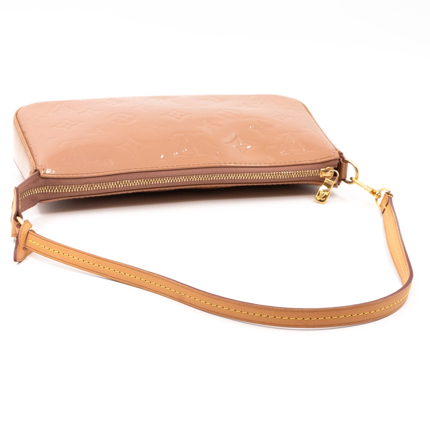 Pochette Accessoires Vernis Rose Velours