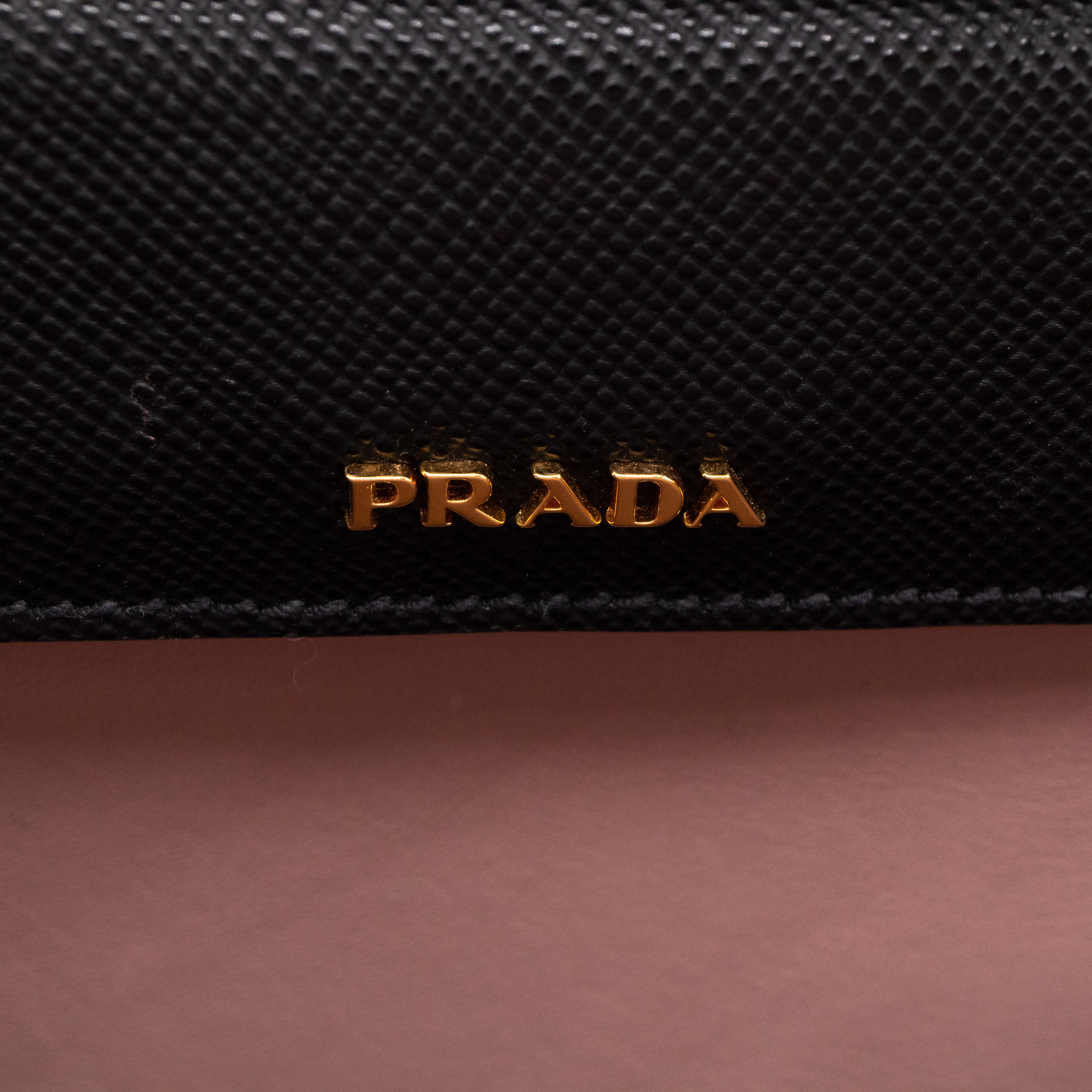 Double Bag Large Black Saffiano Leather