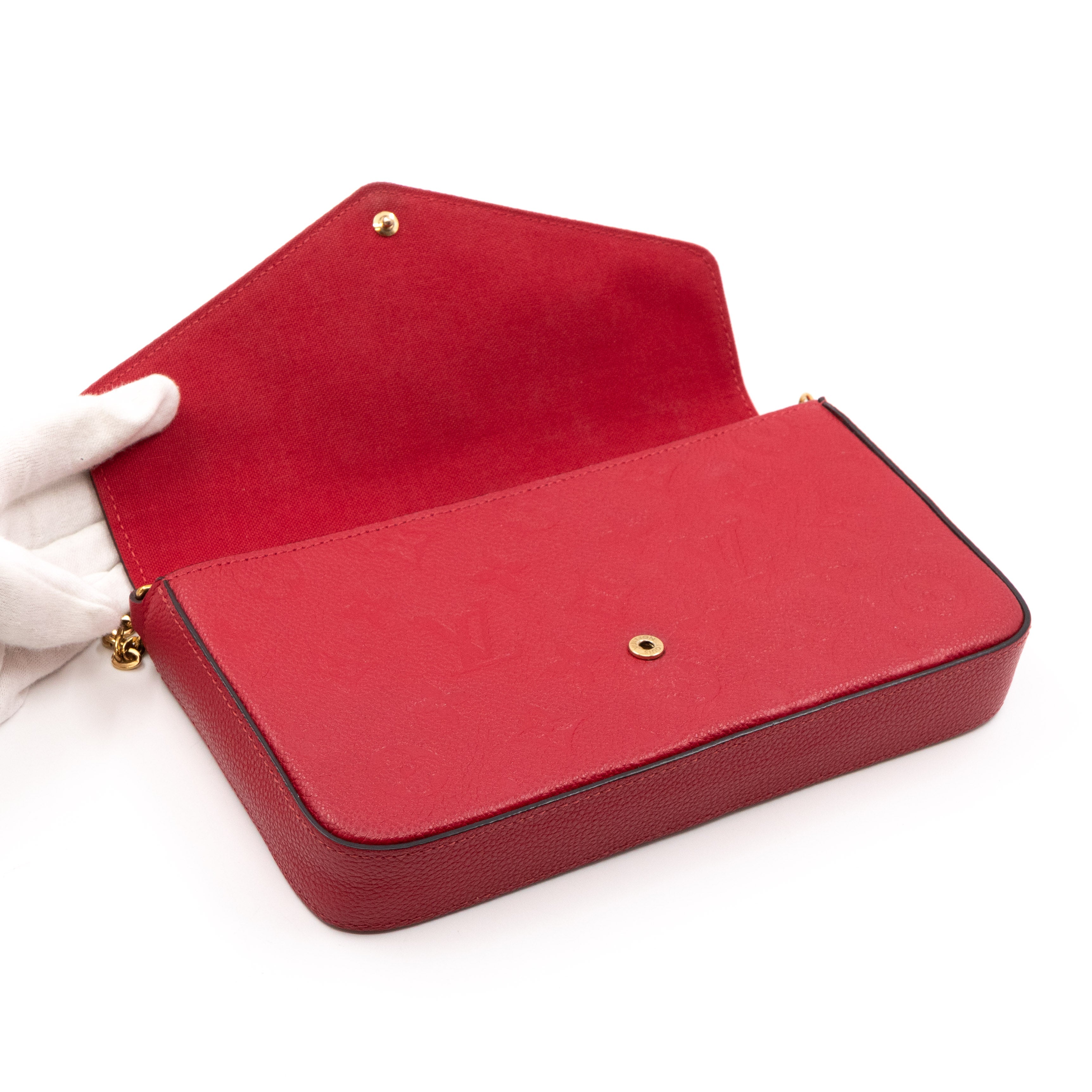 Pochette Felicie Monogram Empreinte Scarlet