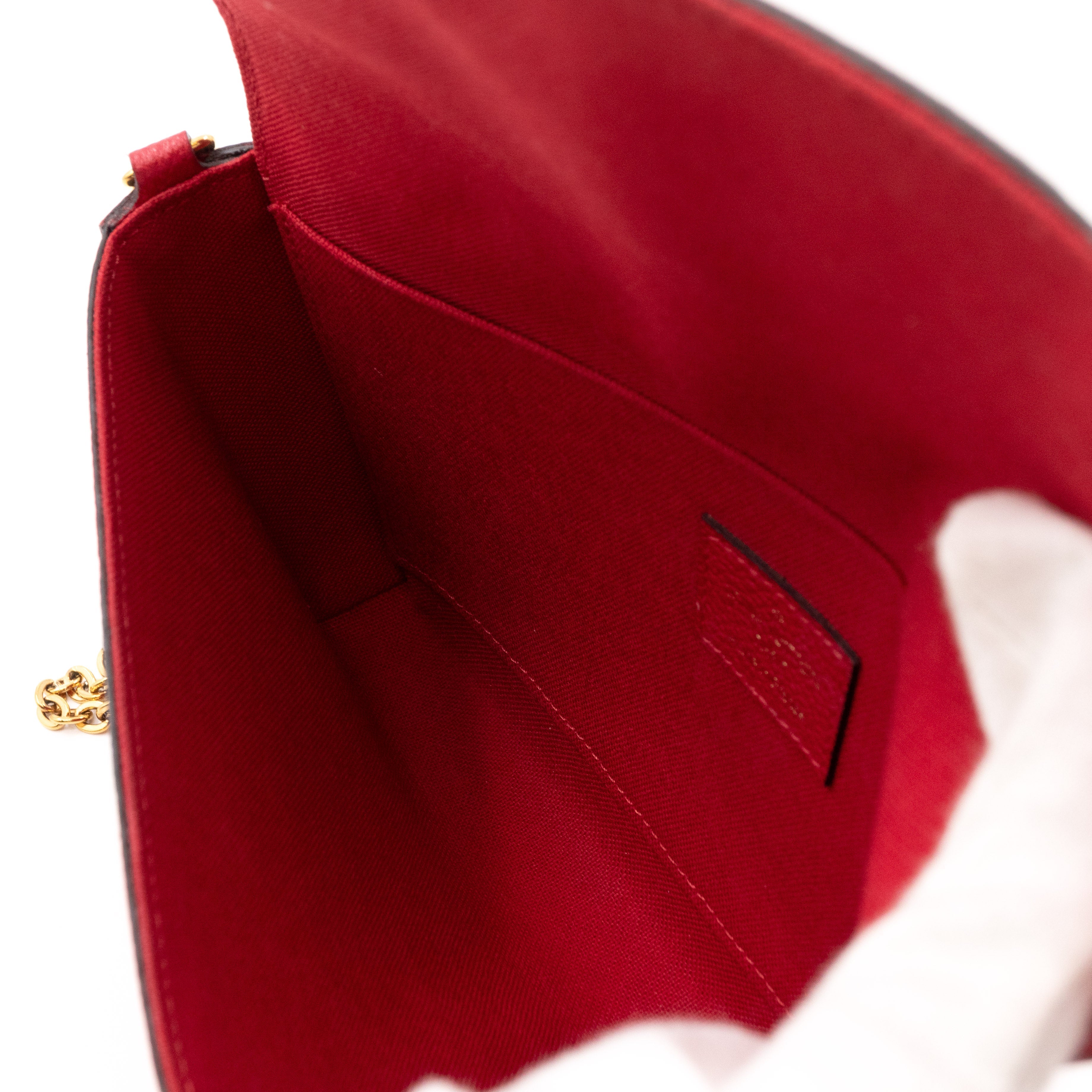 Pochette Felicie Monogram Empreinte Scarlet