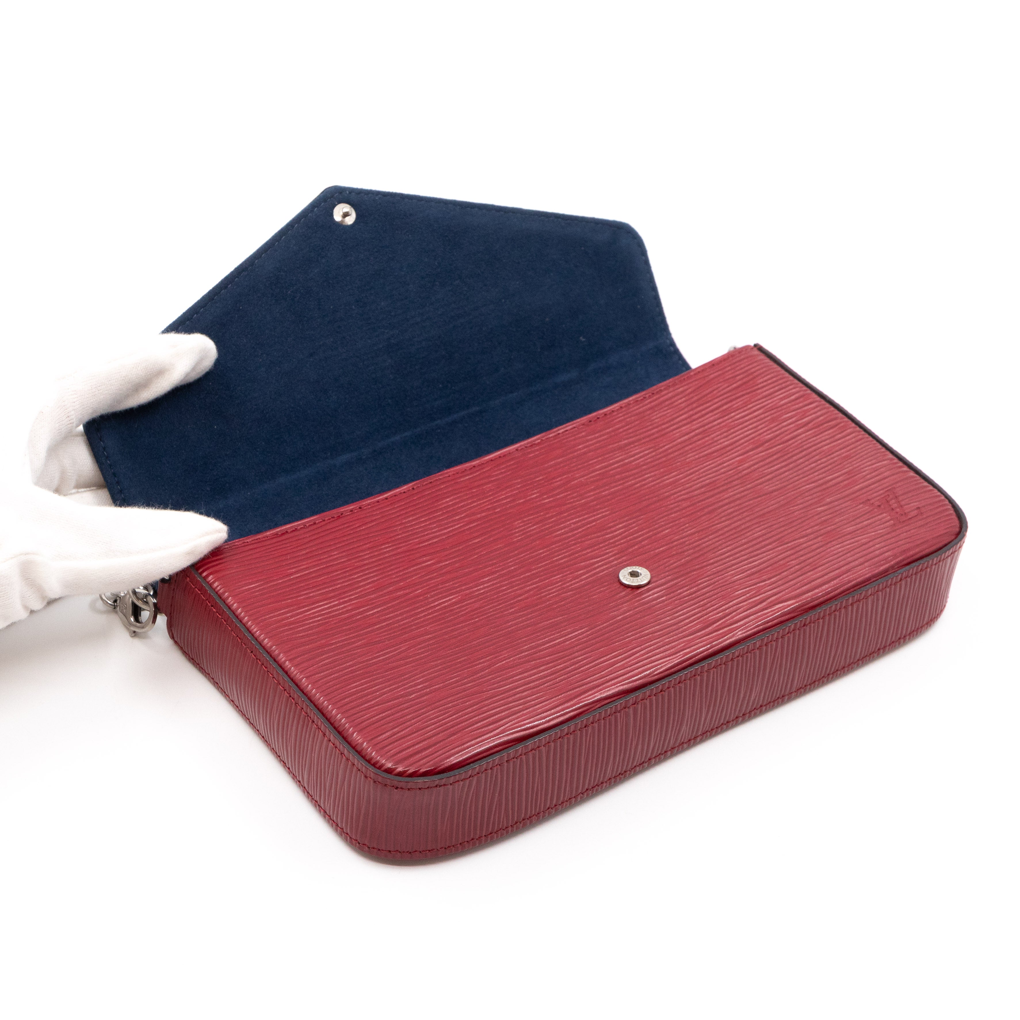 Pochette Felicie Epi Leather Fuchsia