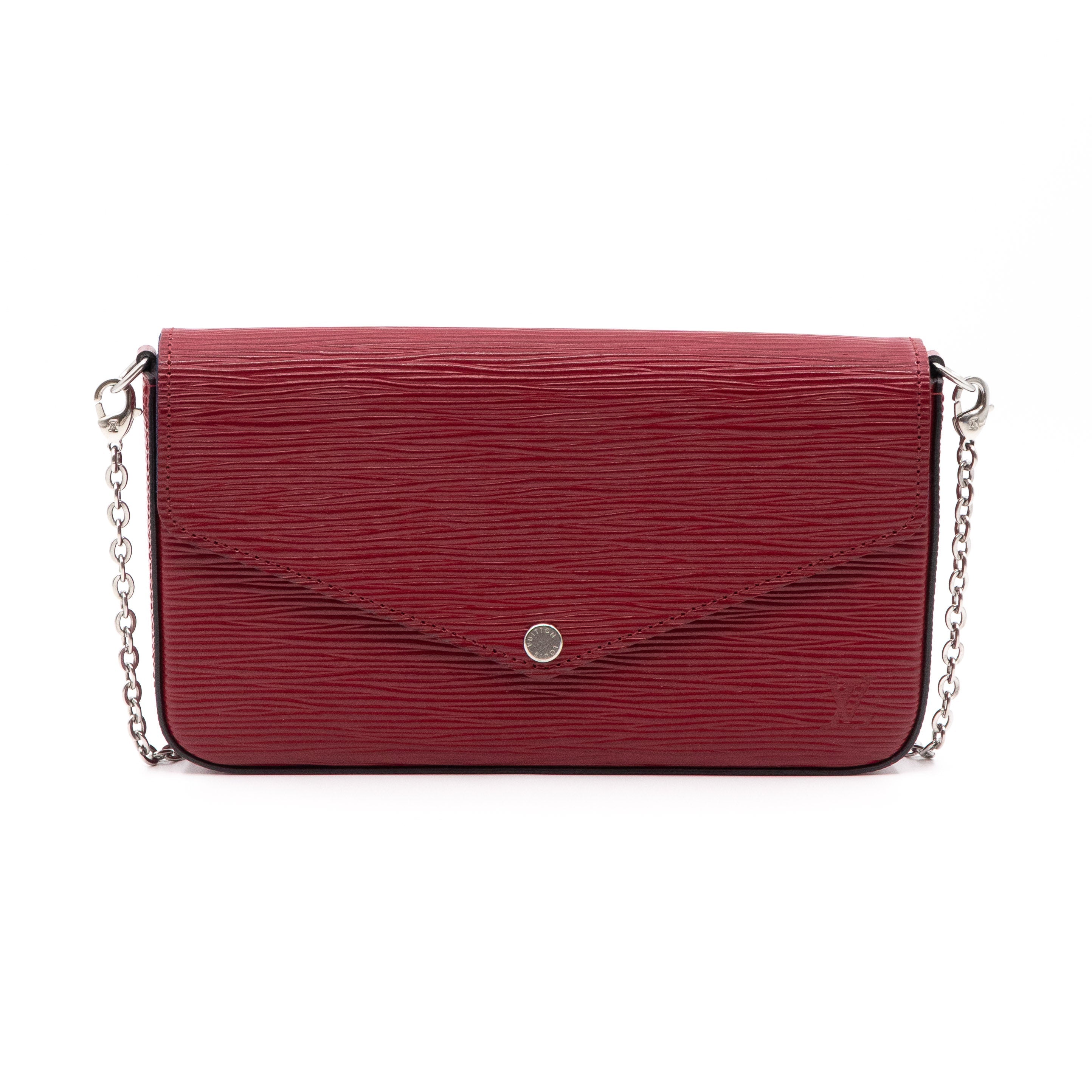 Pochette Felicie Epi Leather Fuchsia