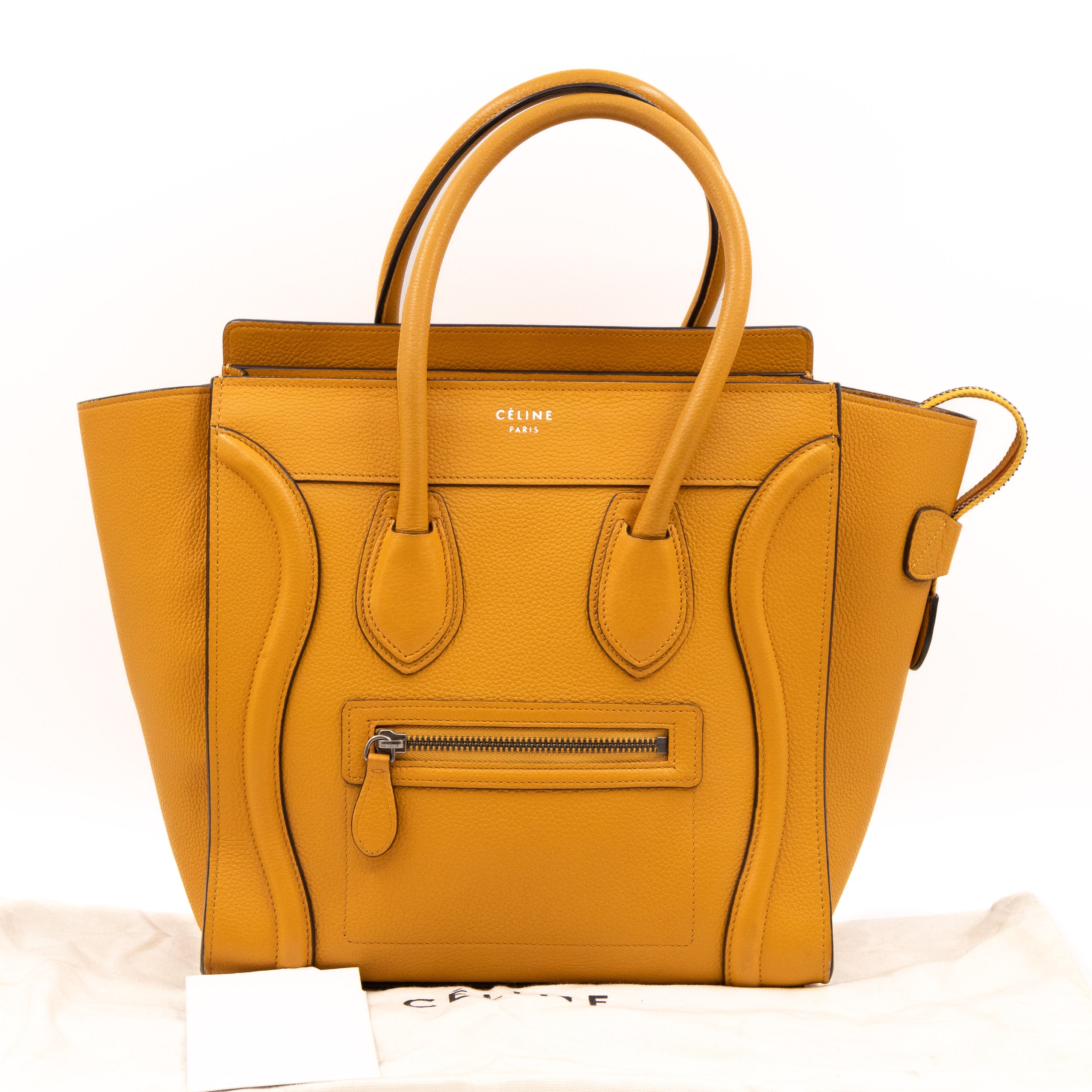 Micro Luggage Amber Leather