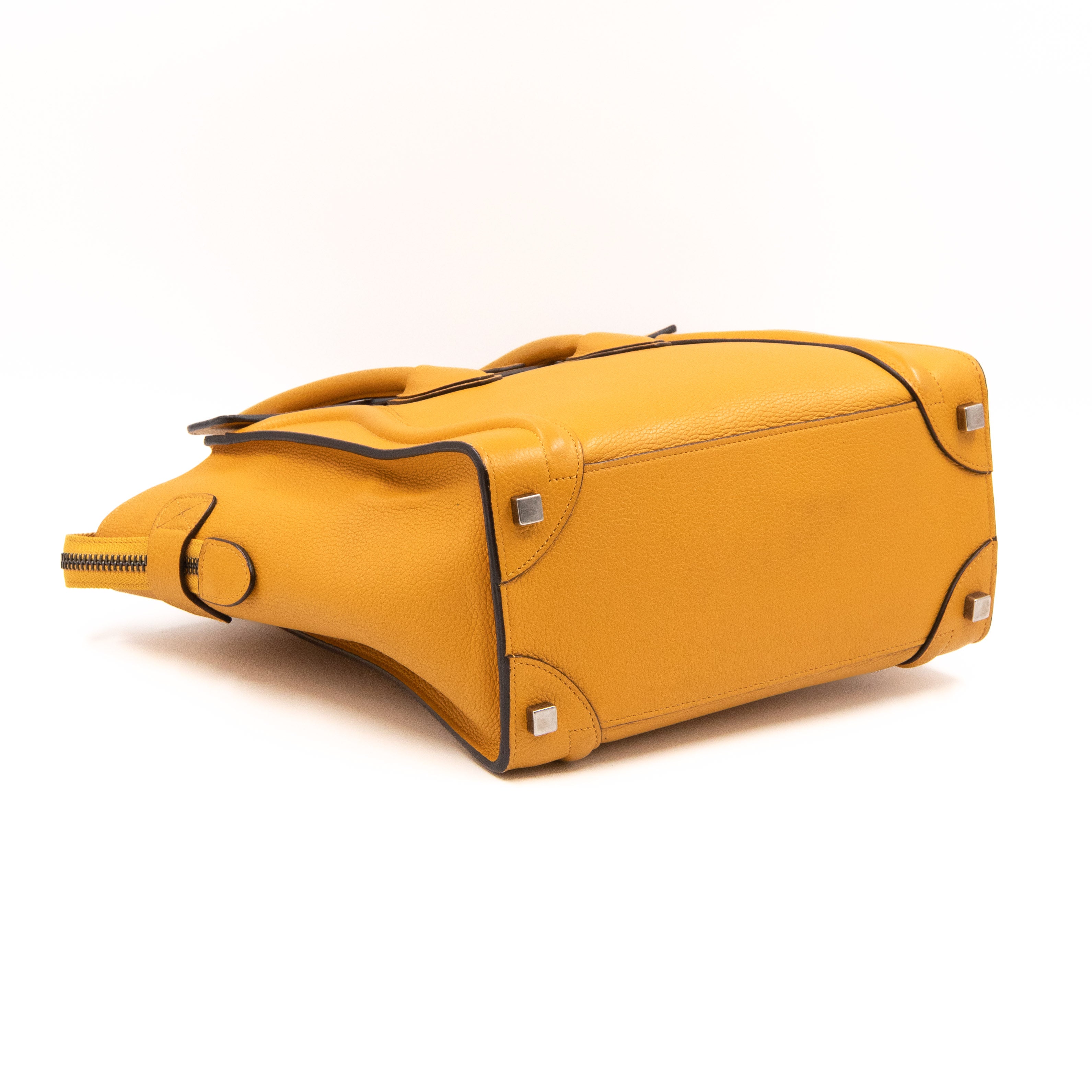 Micro Luggage Amber Leather