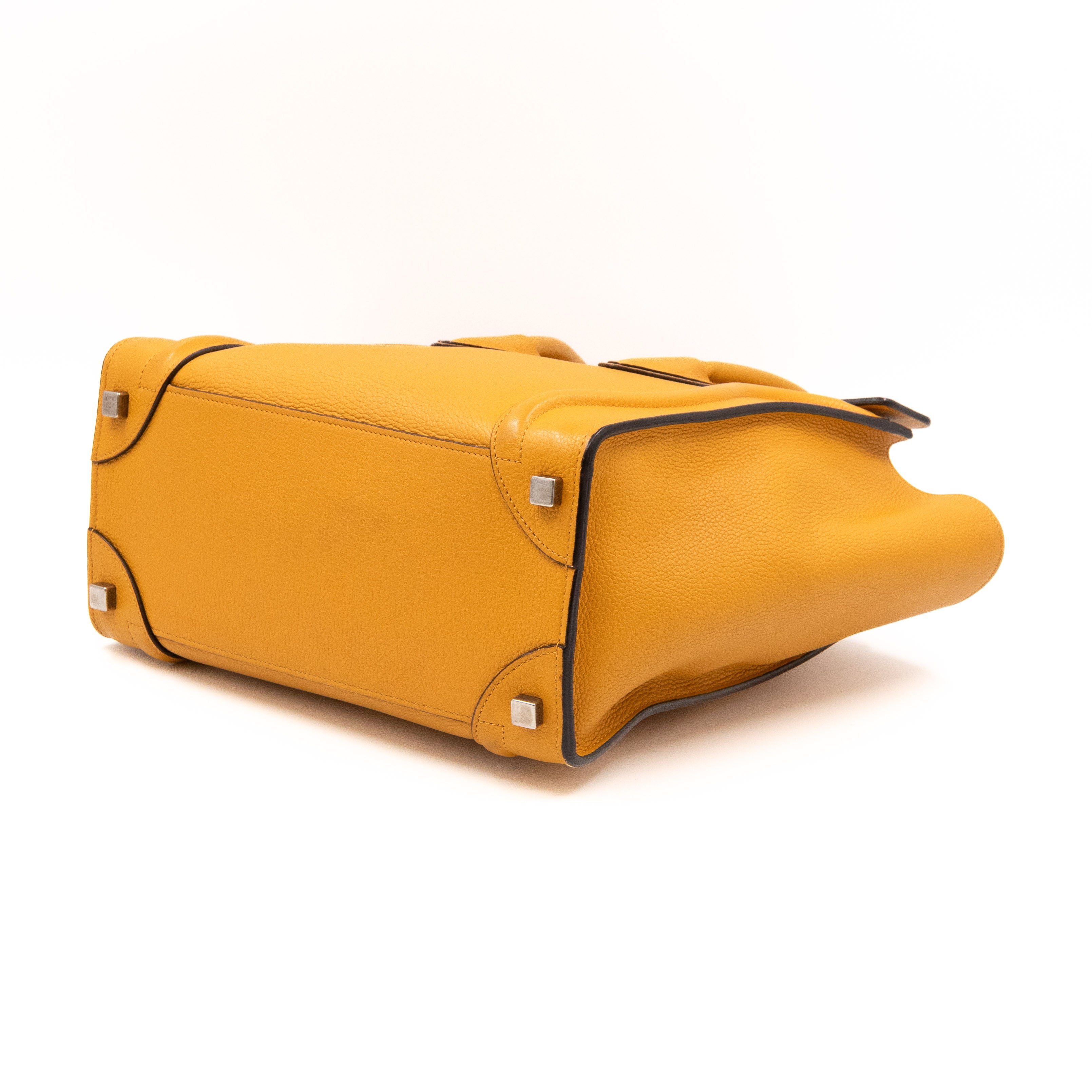 Micro Luggage Amber Leather