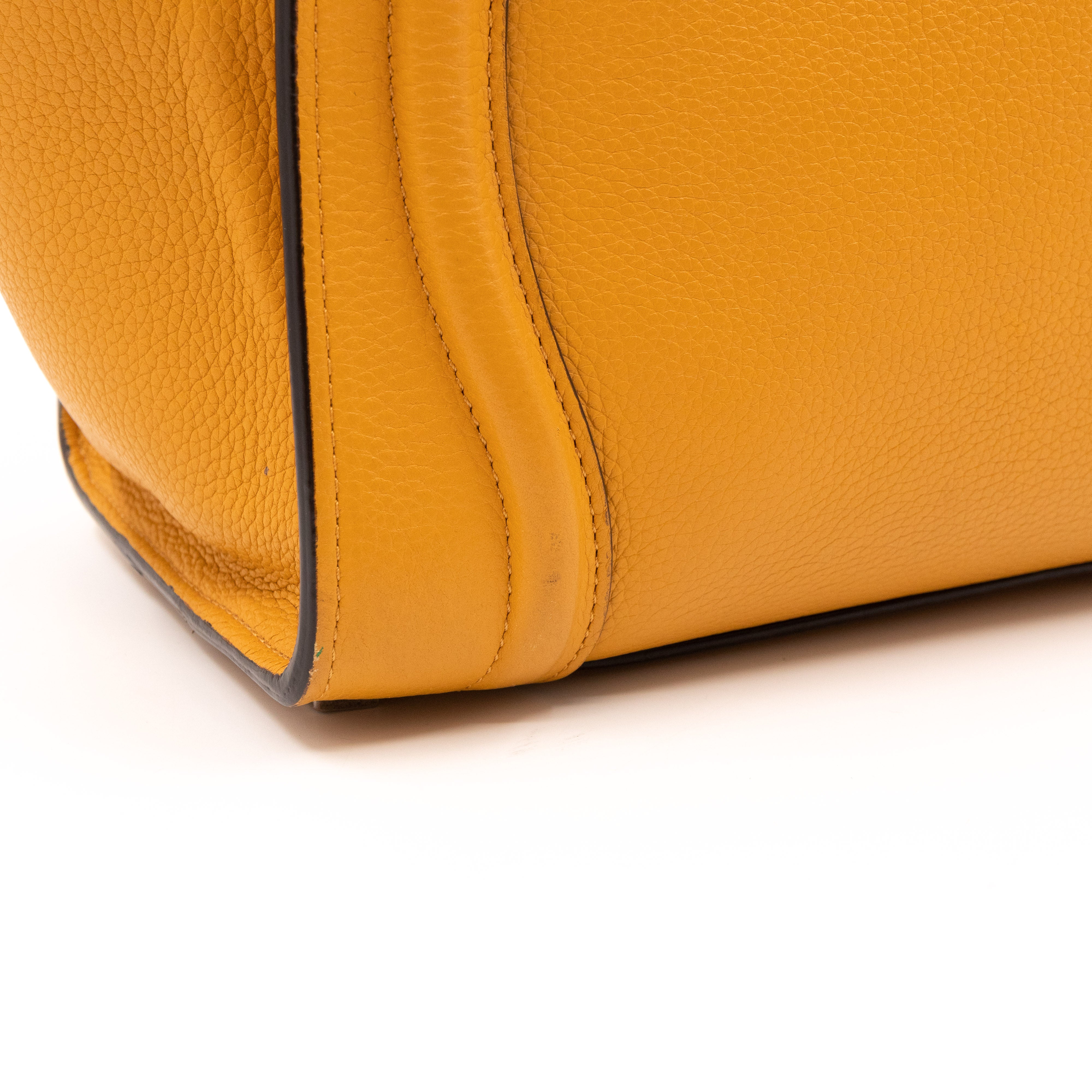 Micro Luggage Amber Leather