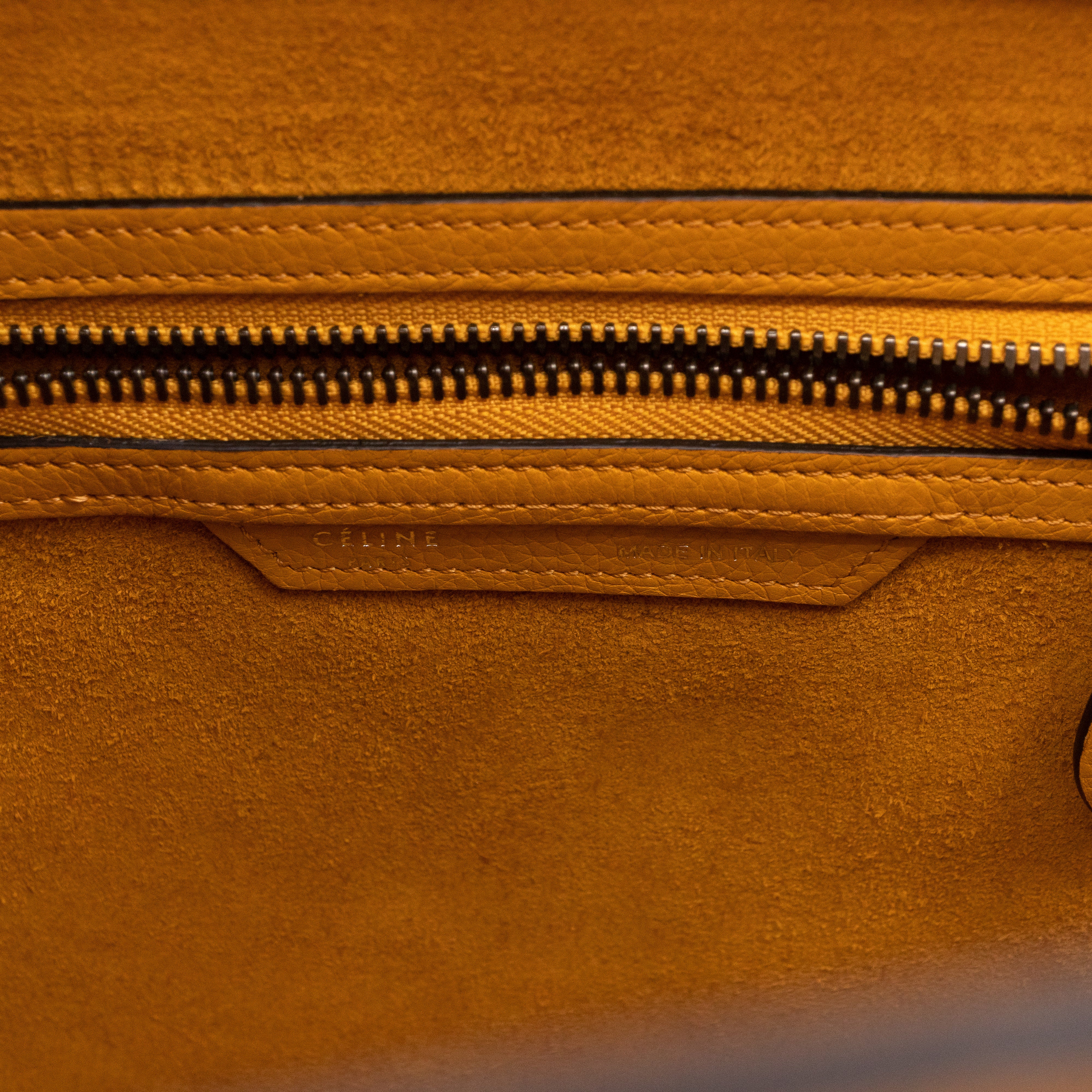 Micro Luggage Amber Leather