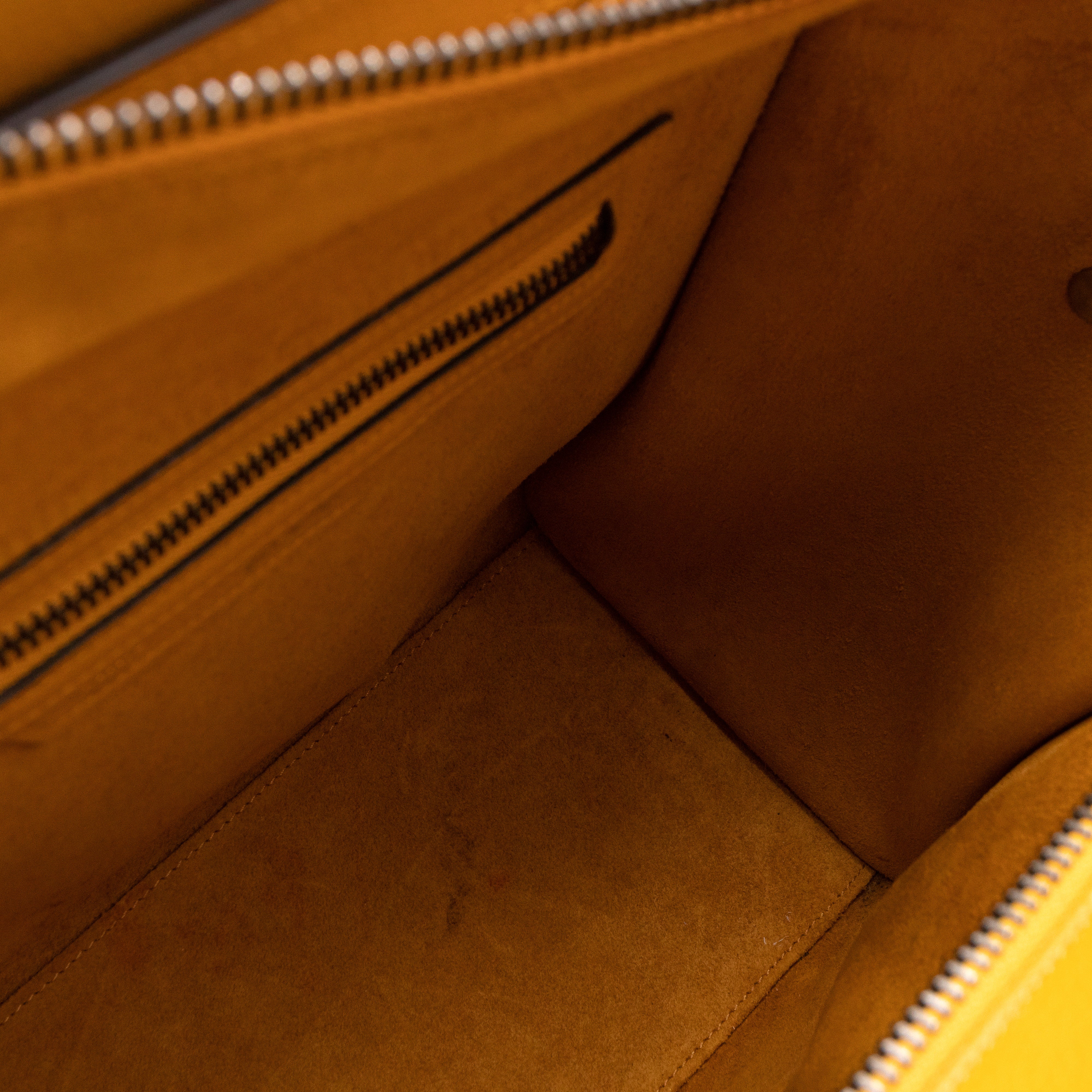 Micro Luggage Amber Leather