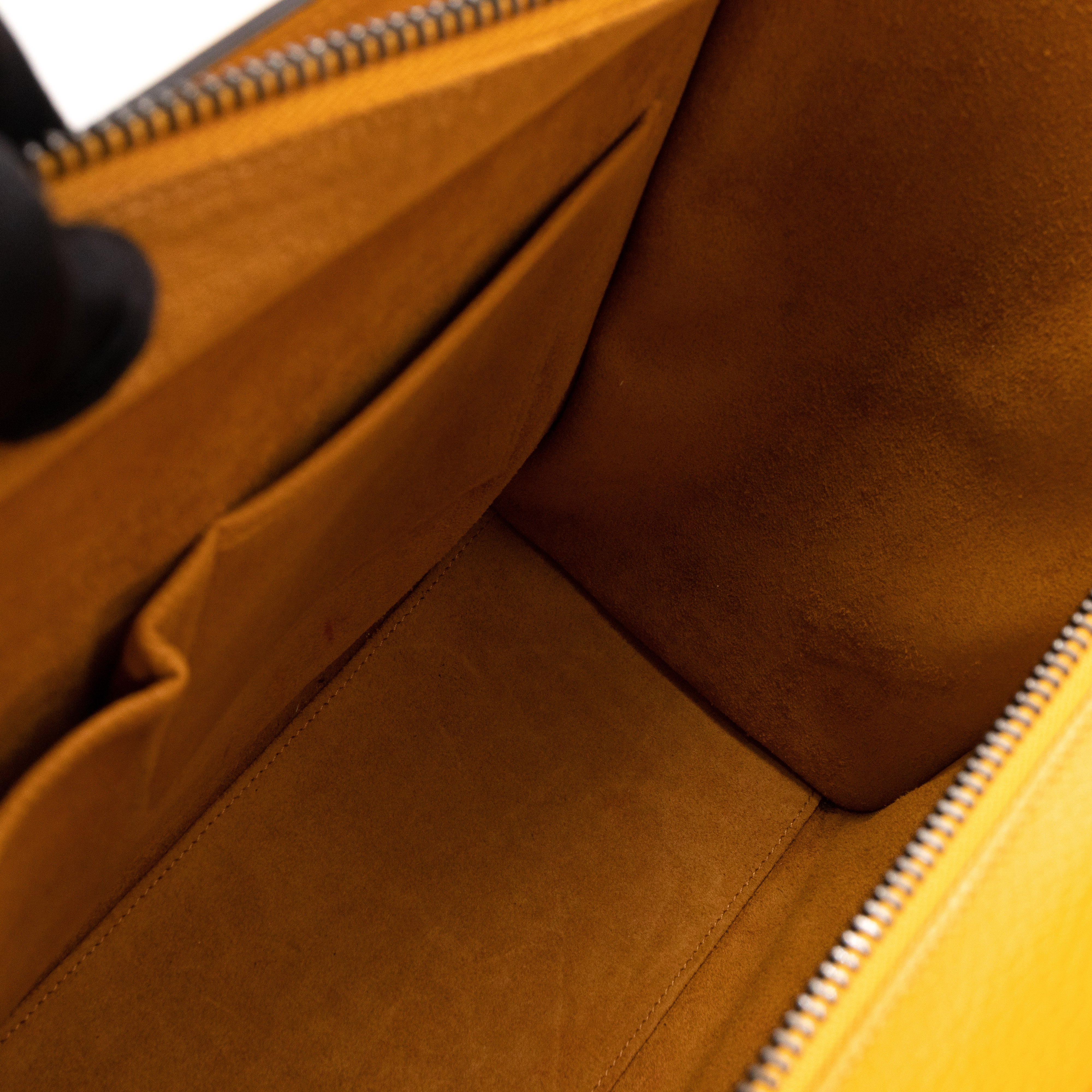 Micro Luggage Amber Leather