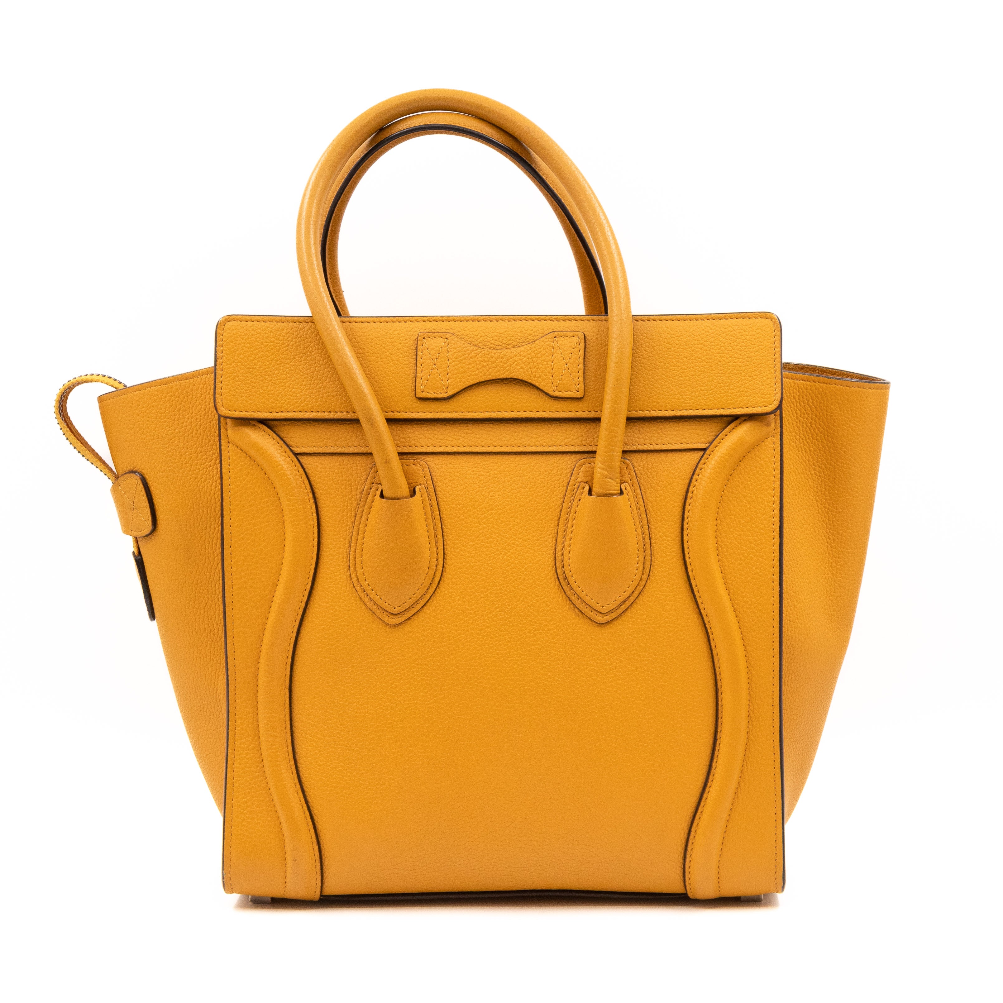 Micro Luggage Amber Leather