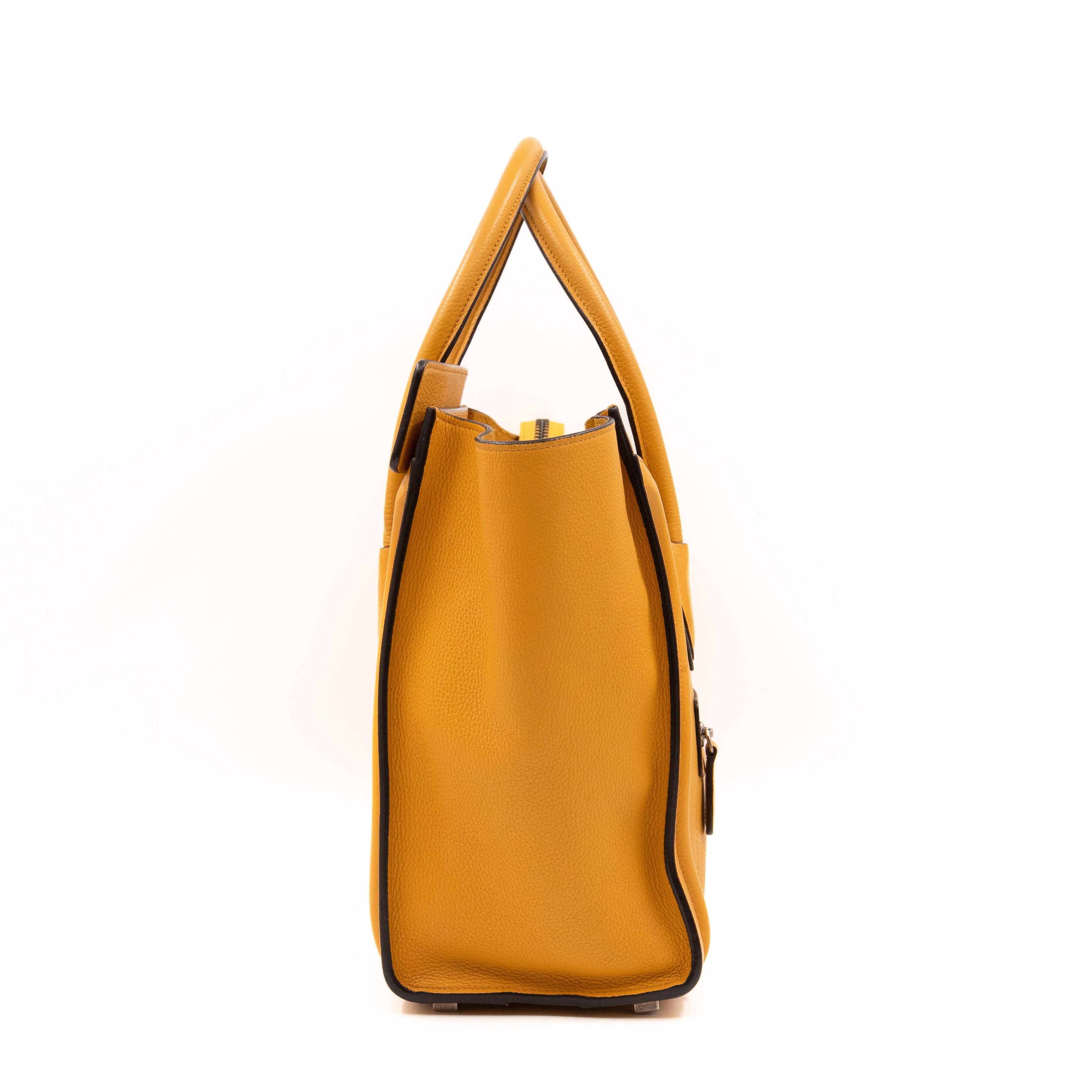 Micro Luggage Amber Leather