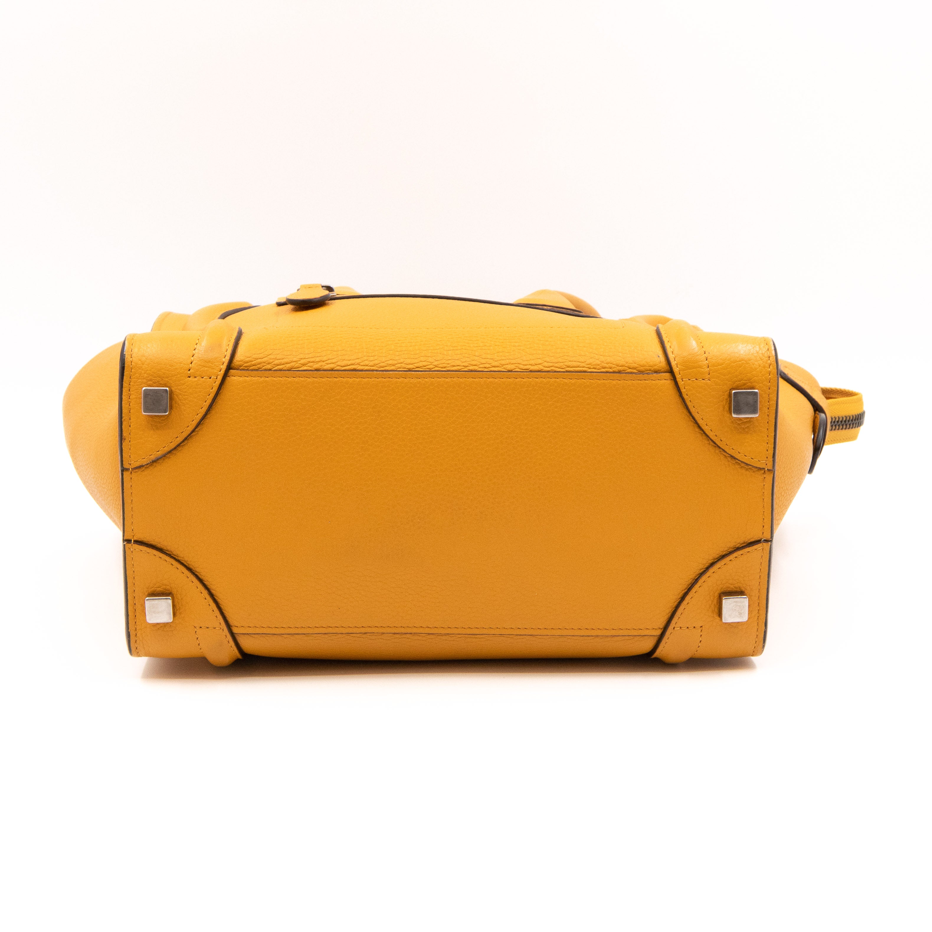 Micro Luggage Amber Leather