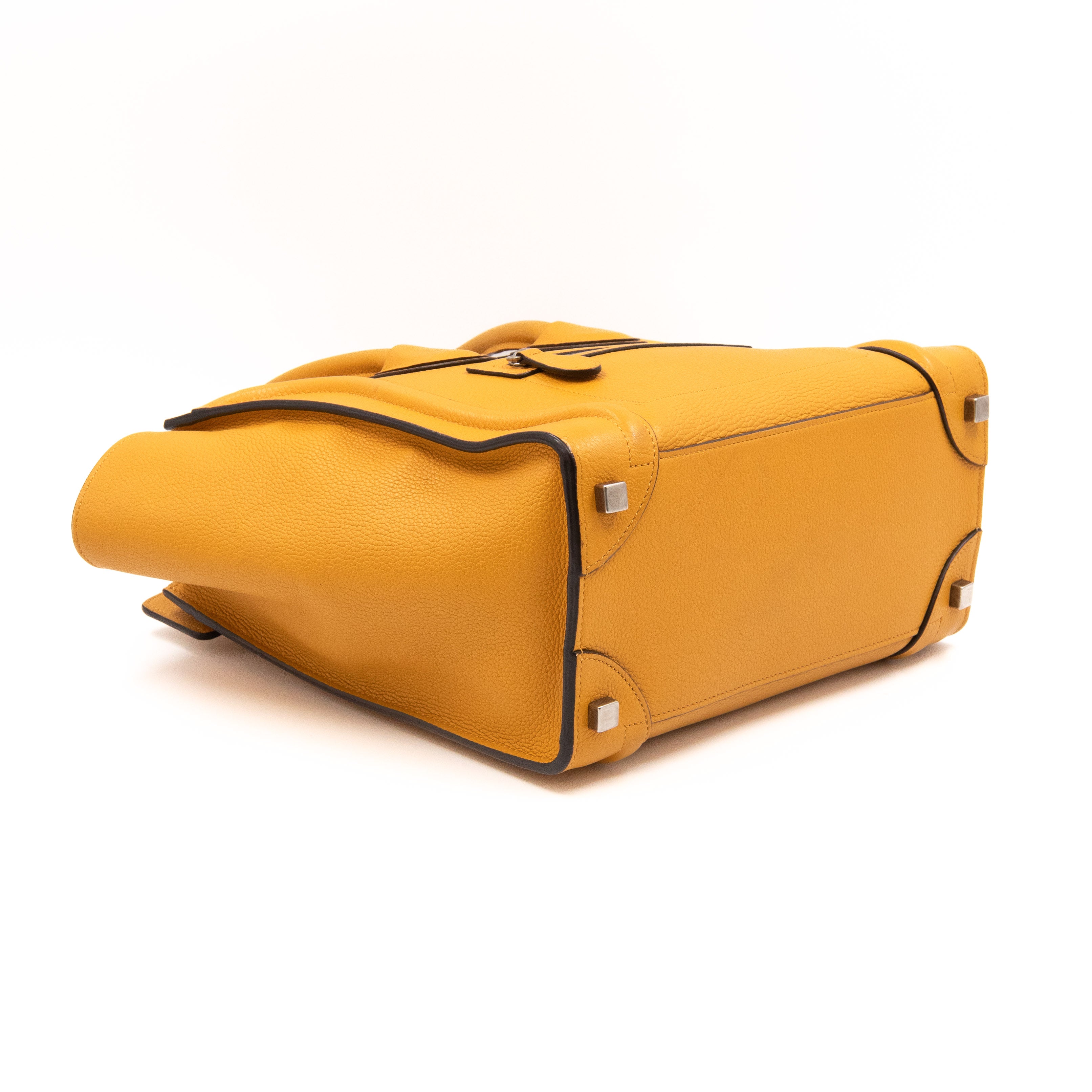Micro Luggage Amber Leather