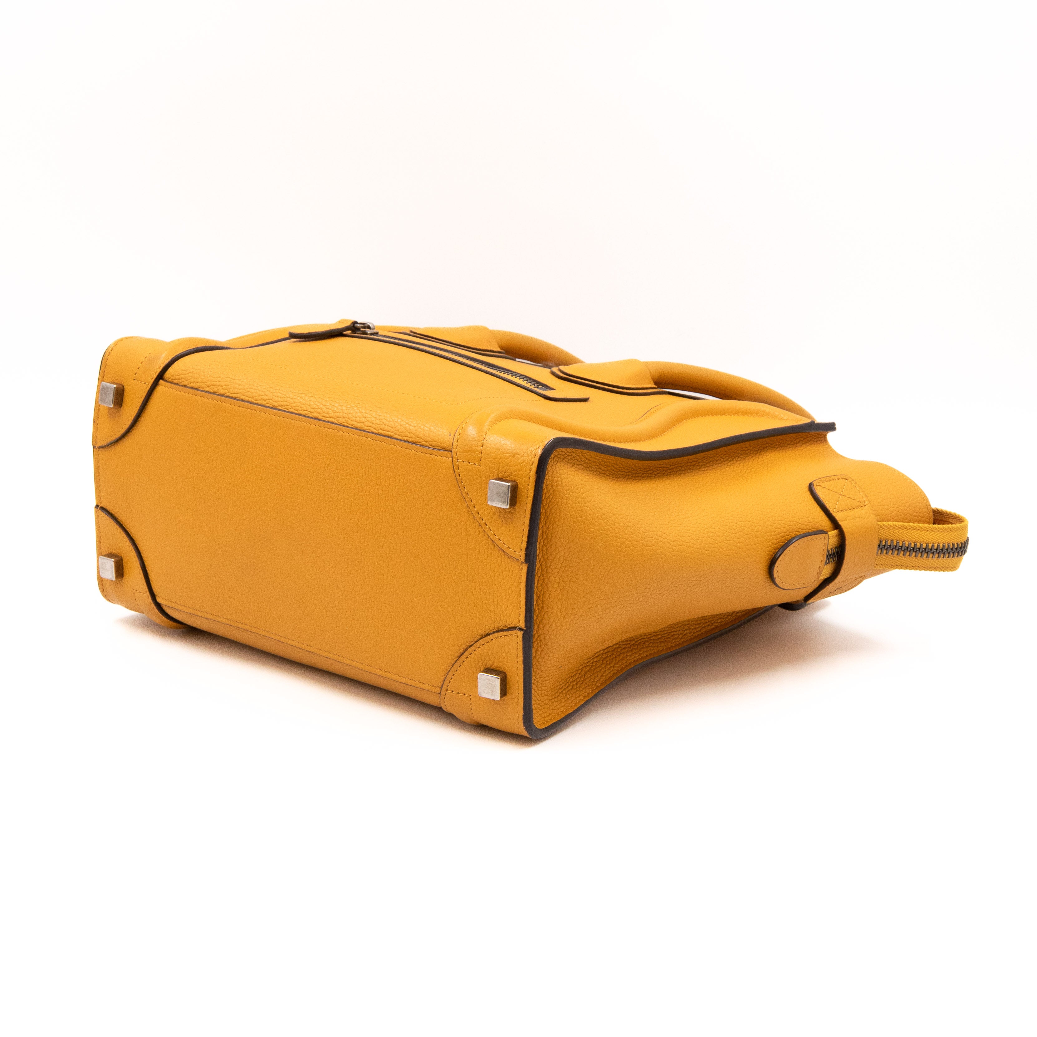 Micro Luggage Amber Leather