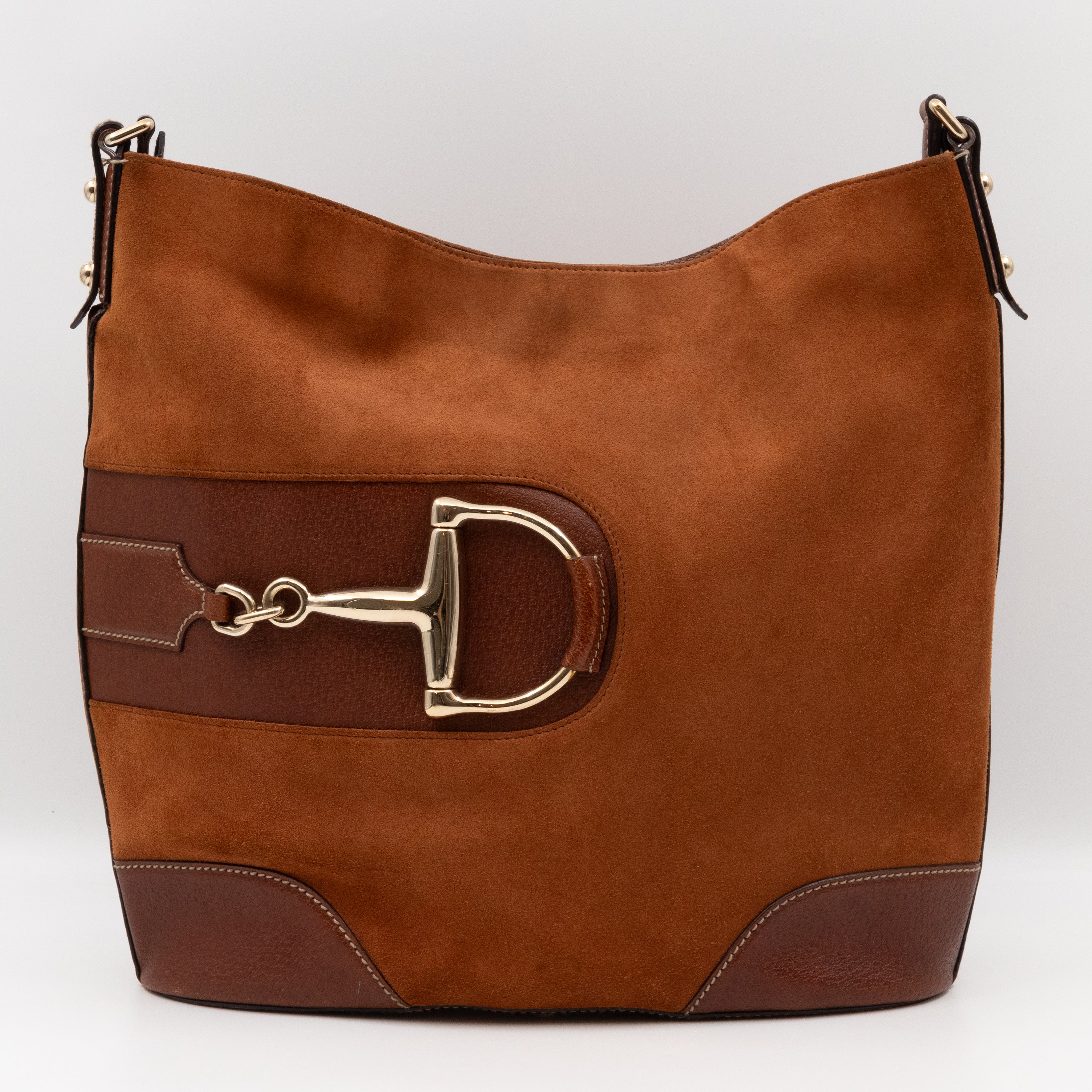 Horsebit Hobo Brown Suede Leather