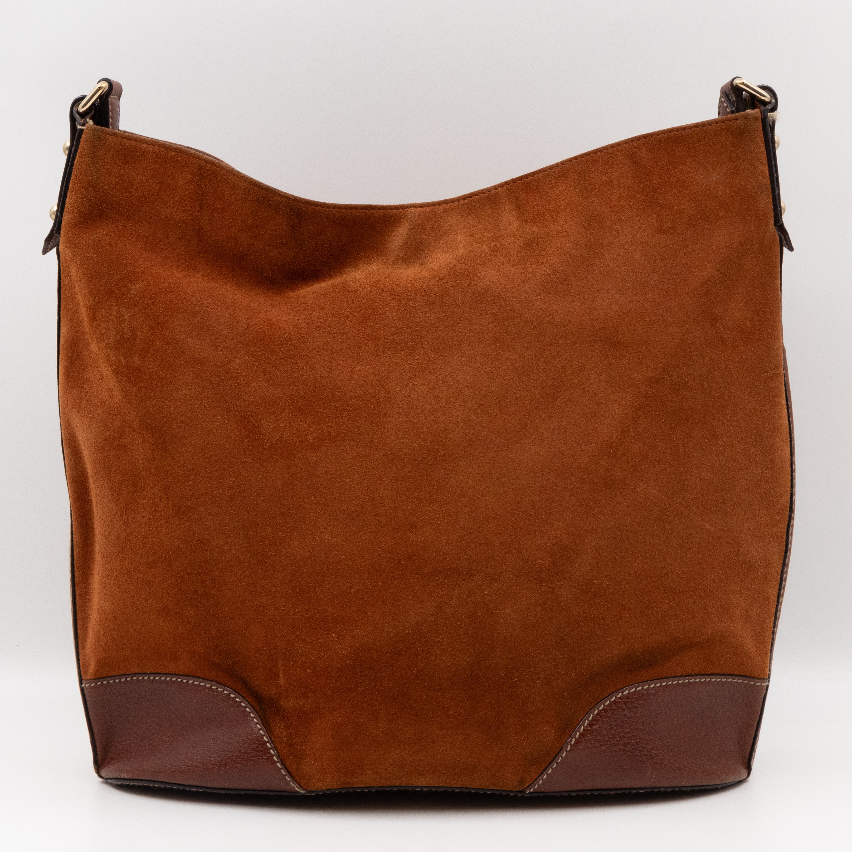 Horsebit Hobo Brown Suede Leather