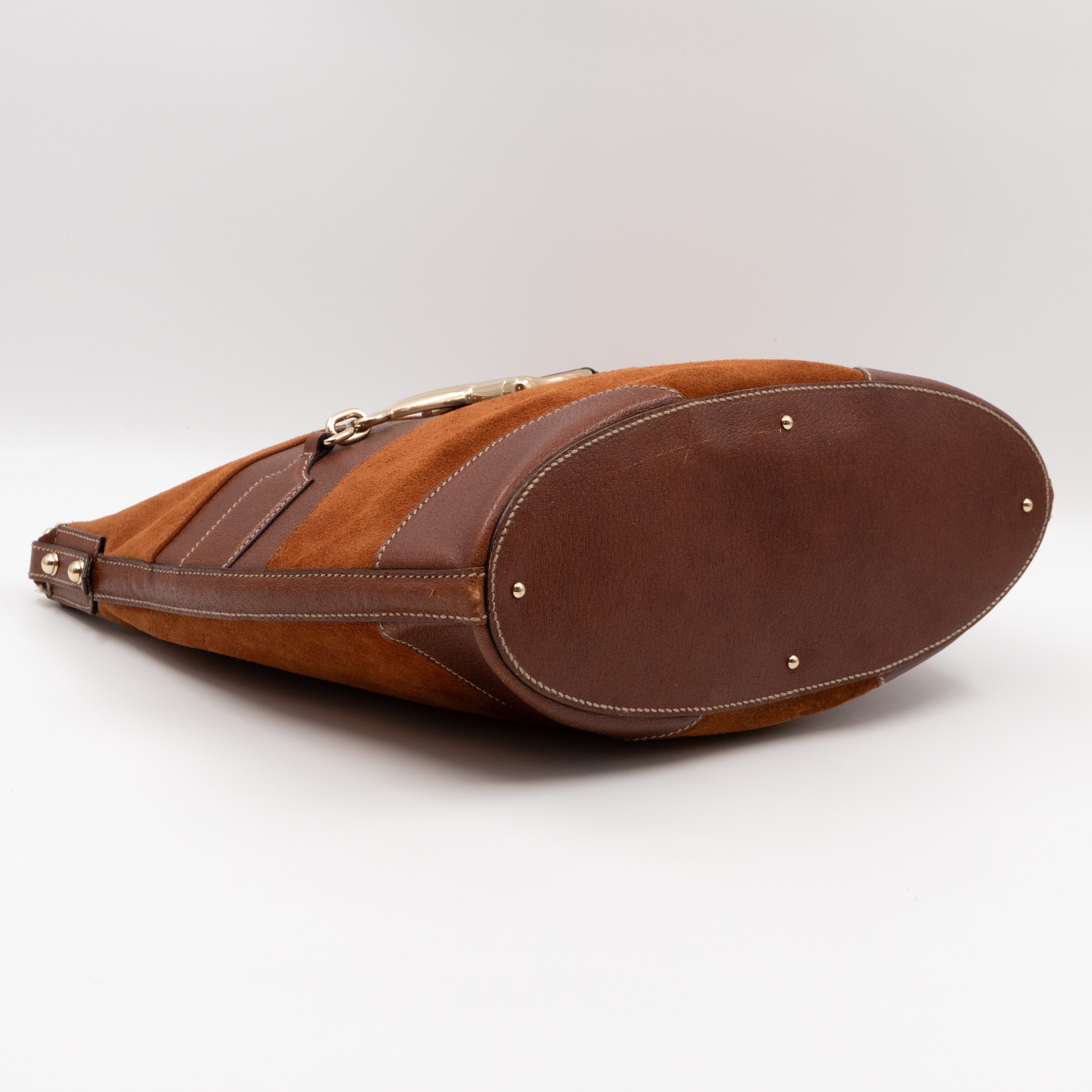 Horsebit Hobo Brown Suede Leather
