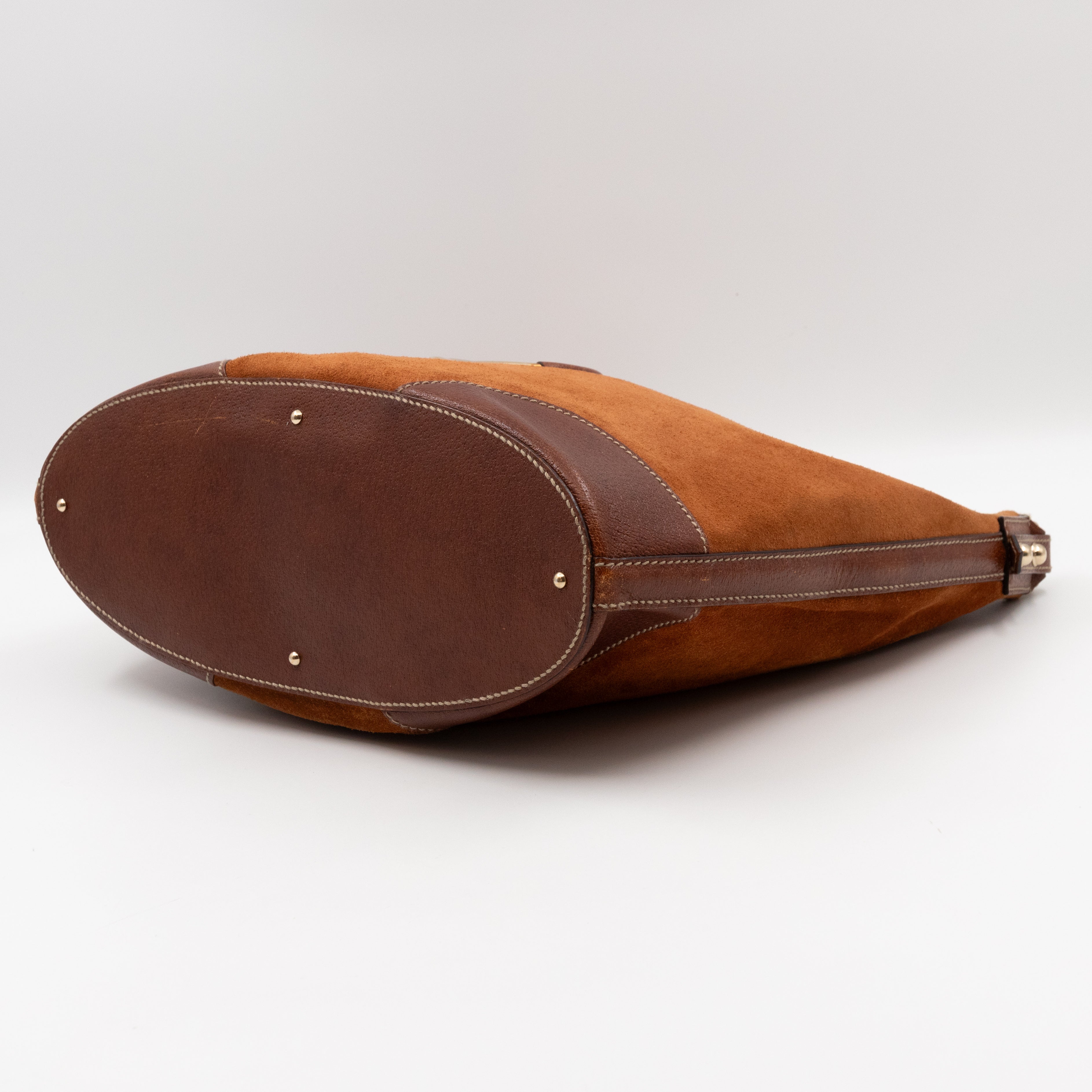 Horsebit Hobo Brown Suede Leather