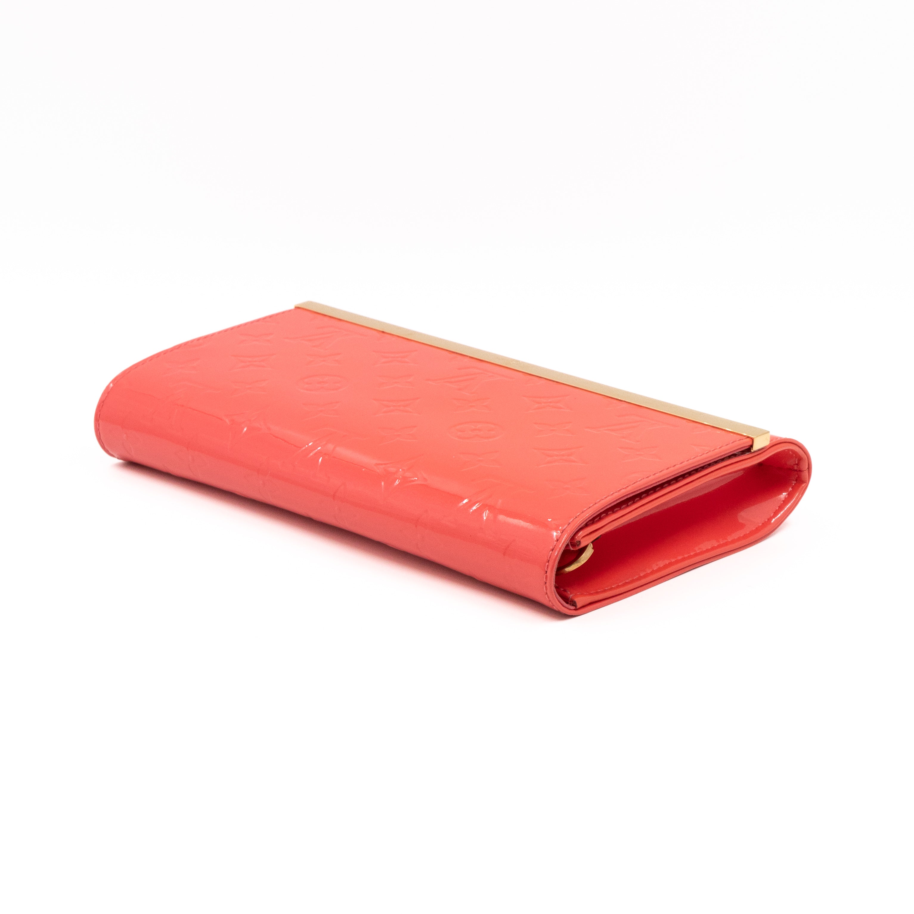 Ana Clutch Vernis Rose Litchi