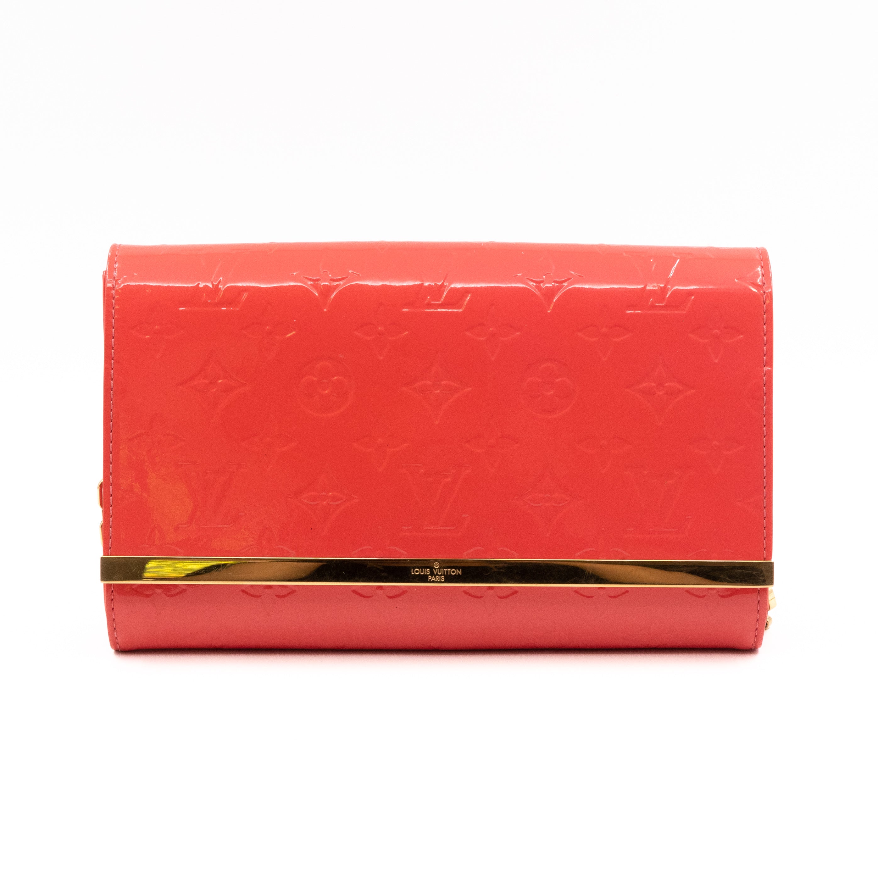 Ana Clutch Vernis Rose Litchi
