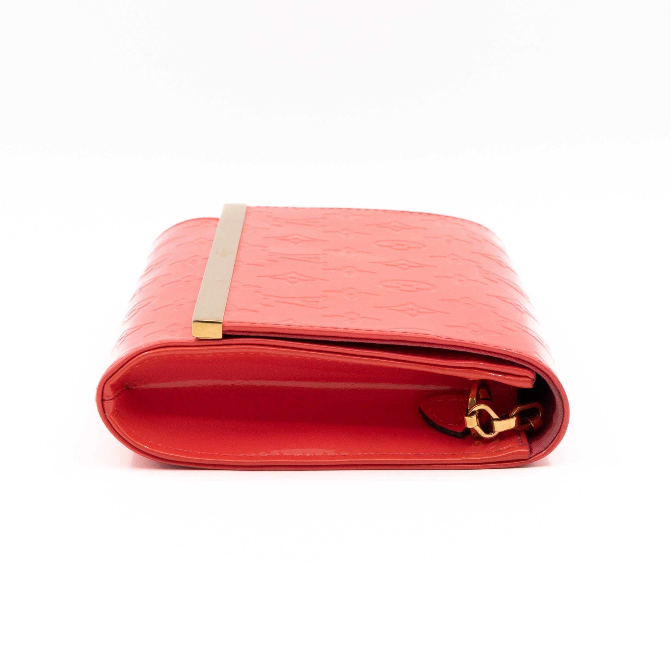 Ana Clutch Vernis Rose Litchi