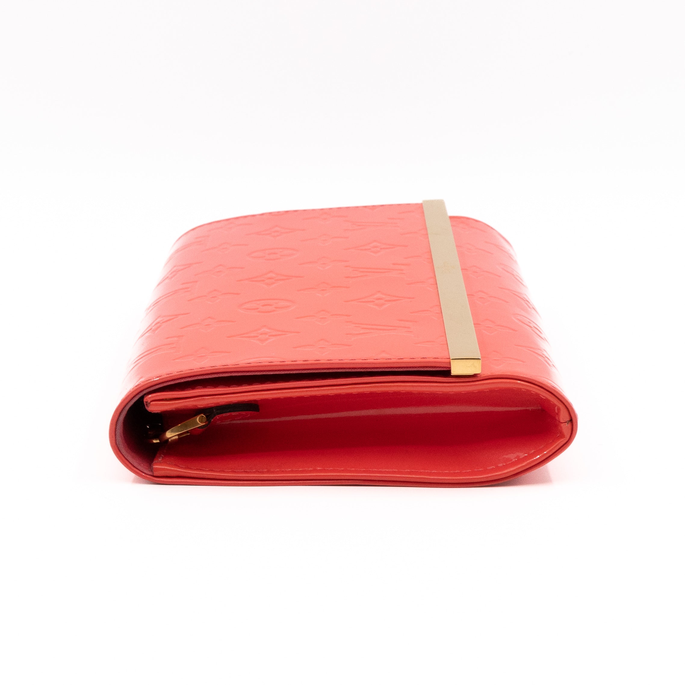Ana Clutch Vernis Rose Litchi
